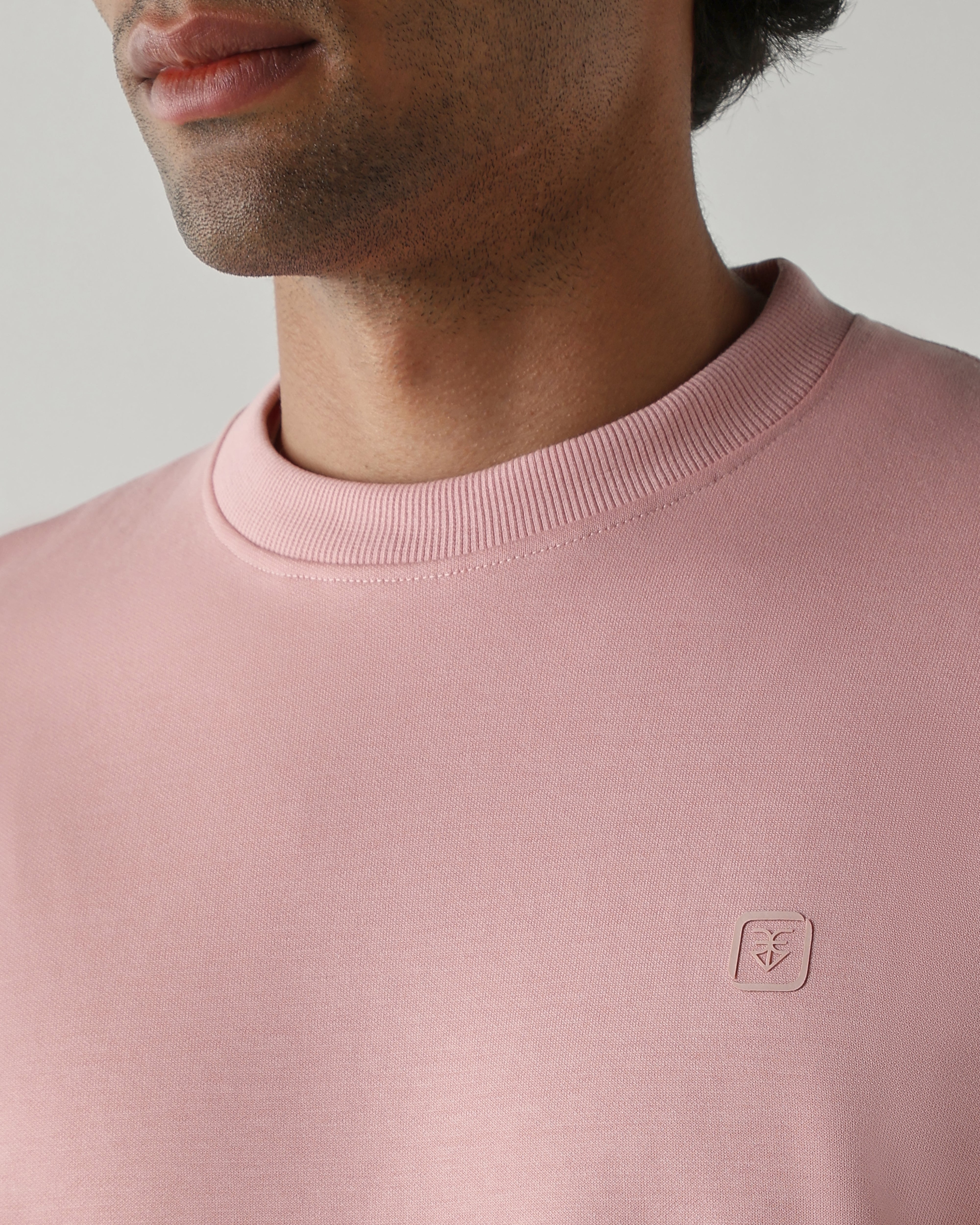 Round Neck Full sleeve  Sweatshirts – Sliver Pink