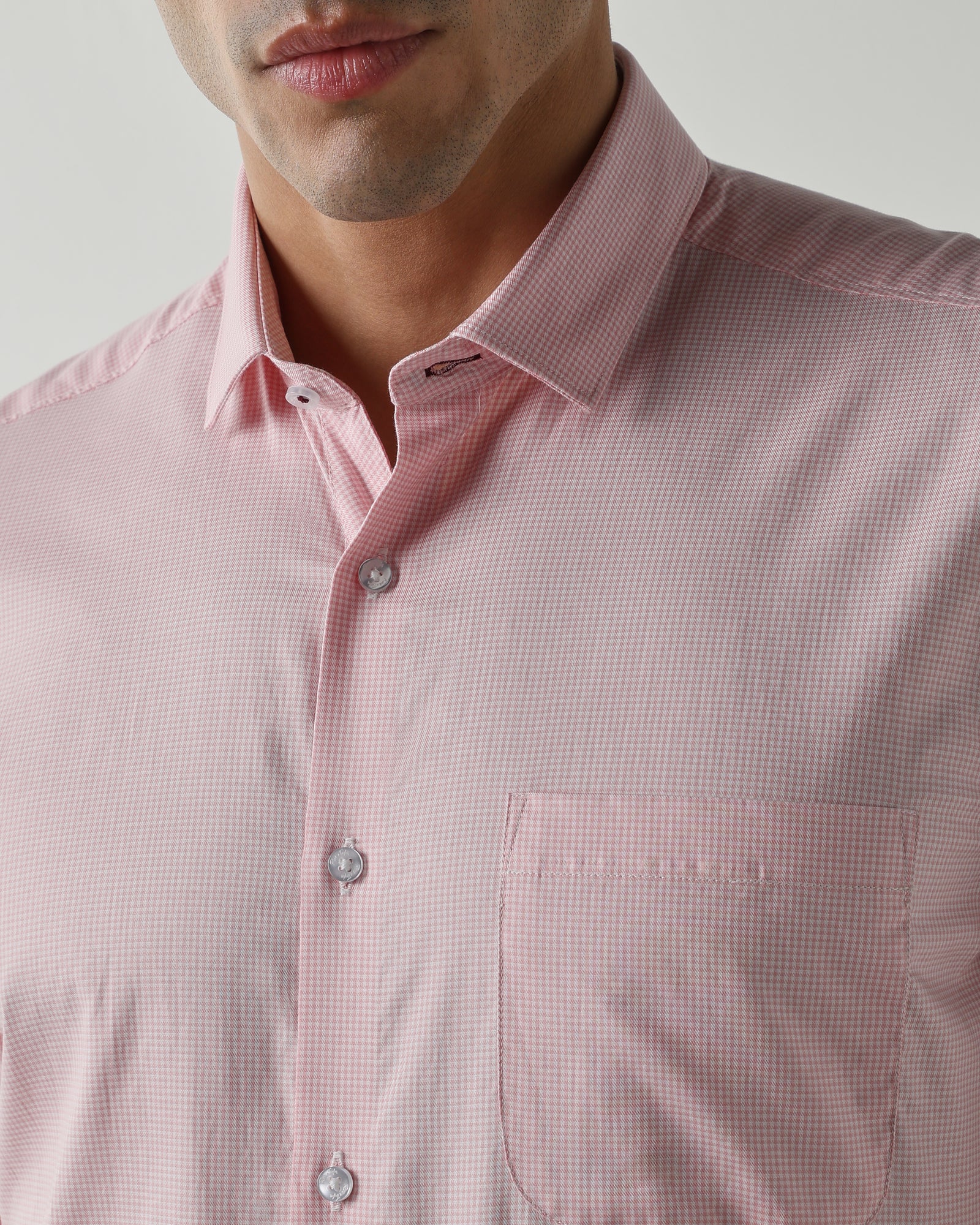 Pink Pure Cotton Shirts for Men | Slim Fit Luxury Wear