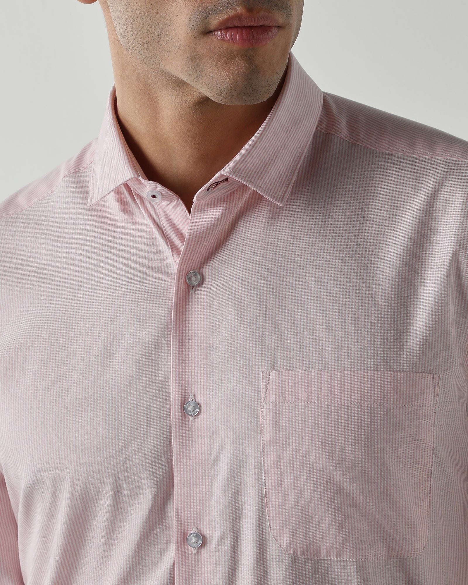 Pink Pure Cotton Shirts for Men | Slim Fit Luxury Wear