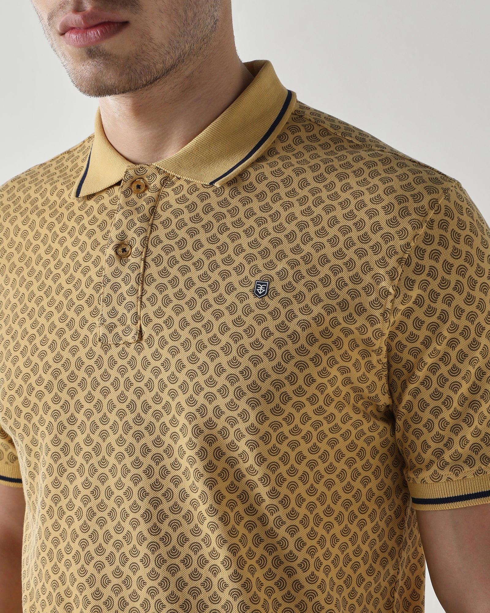 Men Regular Fit T-Shirt New Wheat