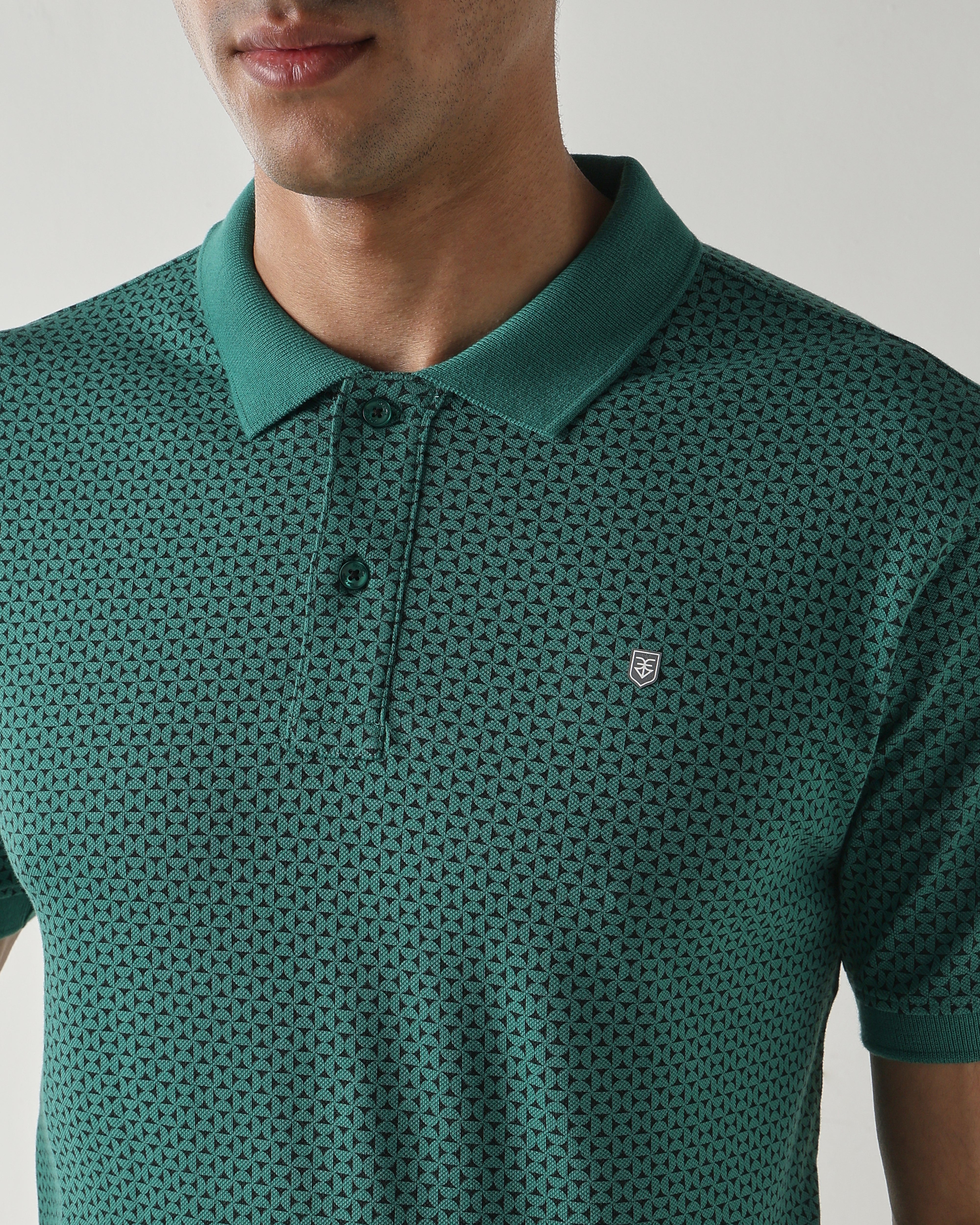 Men Regular Fit T-Shirt Foliage Green