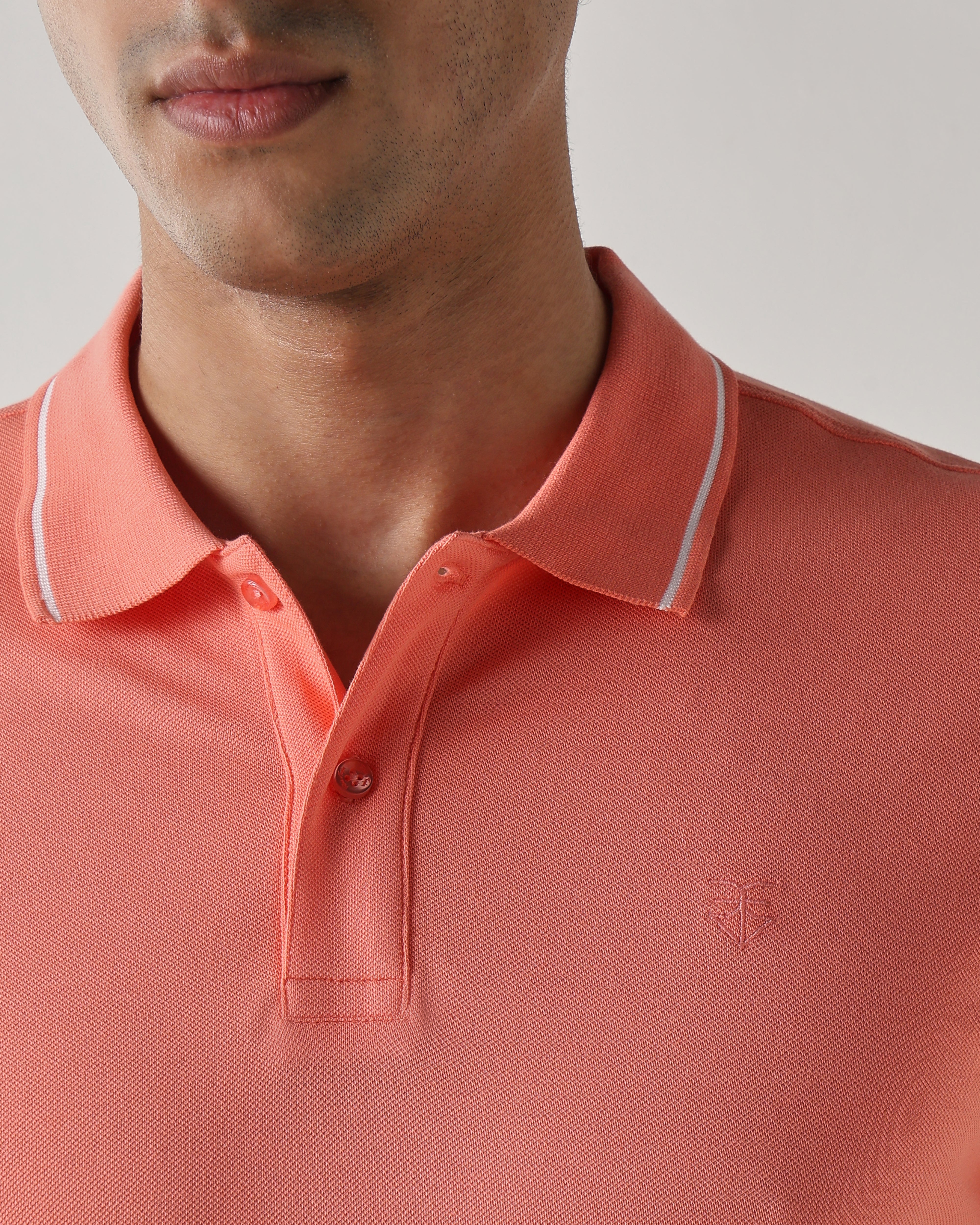 Men Regular Fit T-Shirt Peach Pink