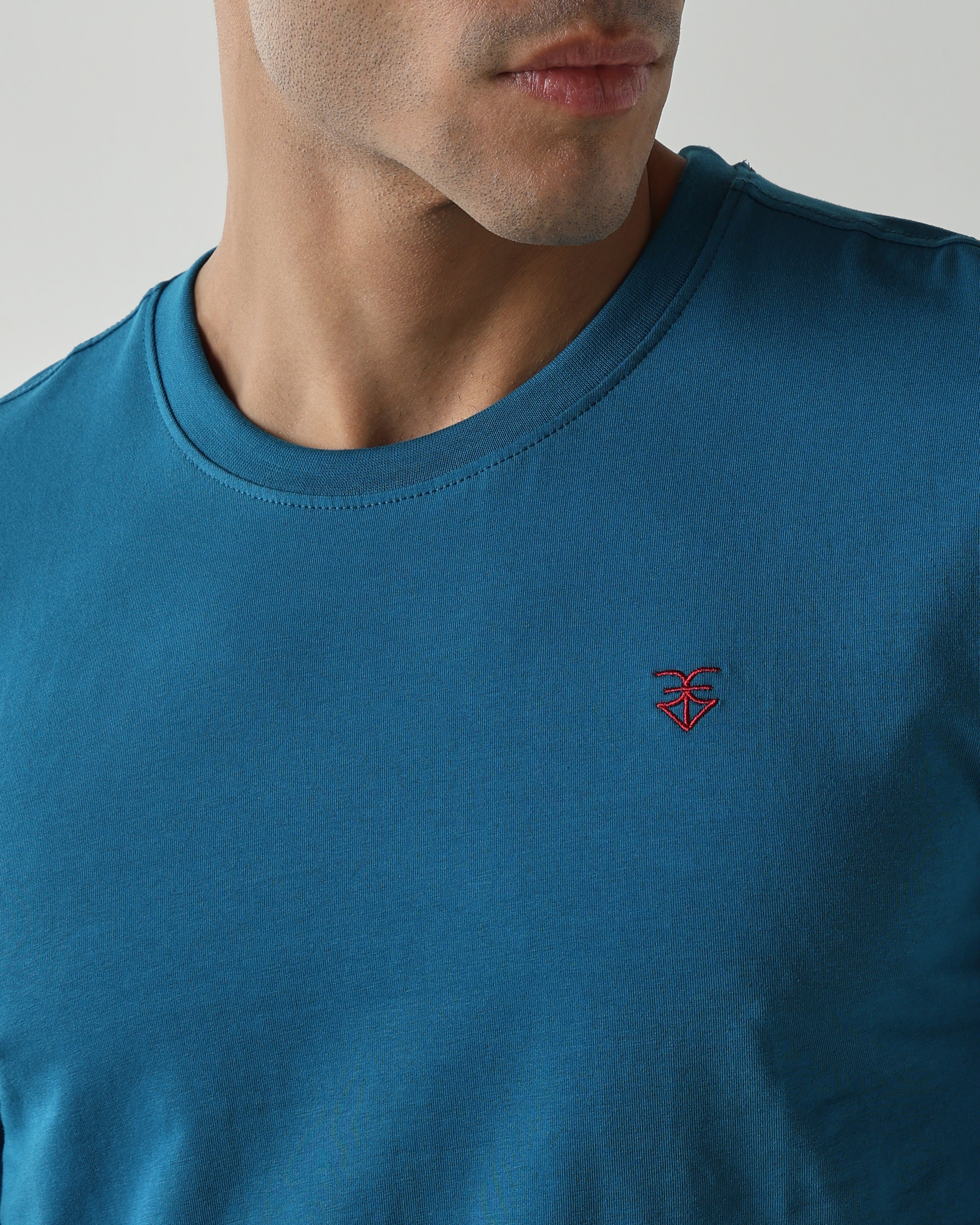 Topwear Jersey Knit Fabric T-Shirts – Teal