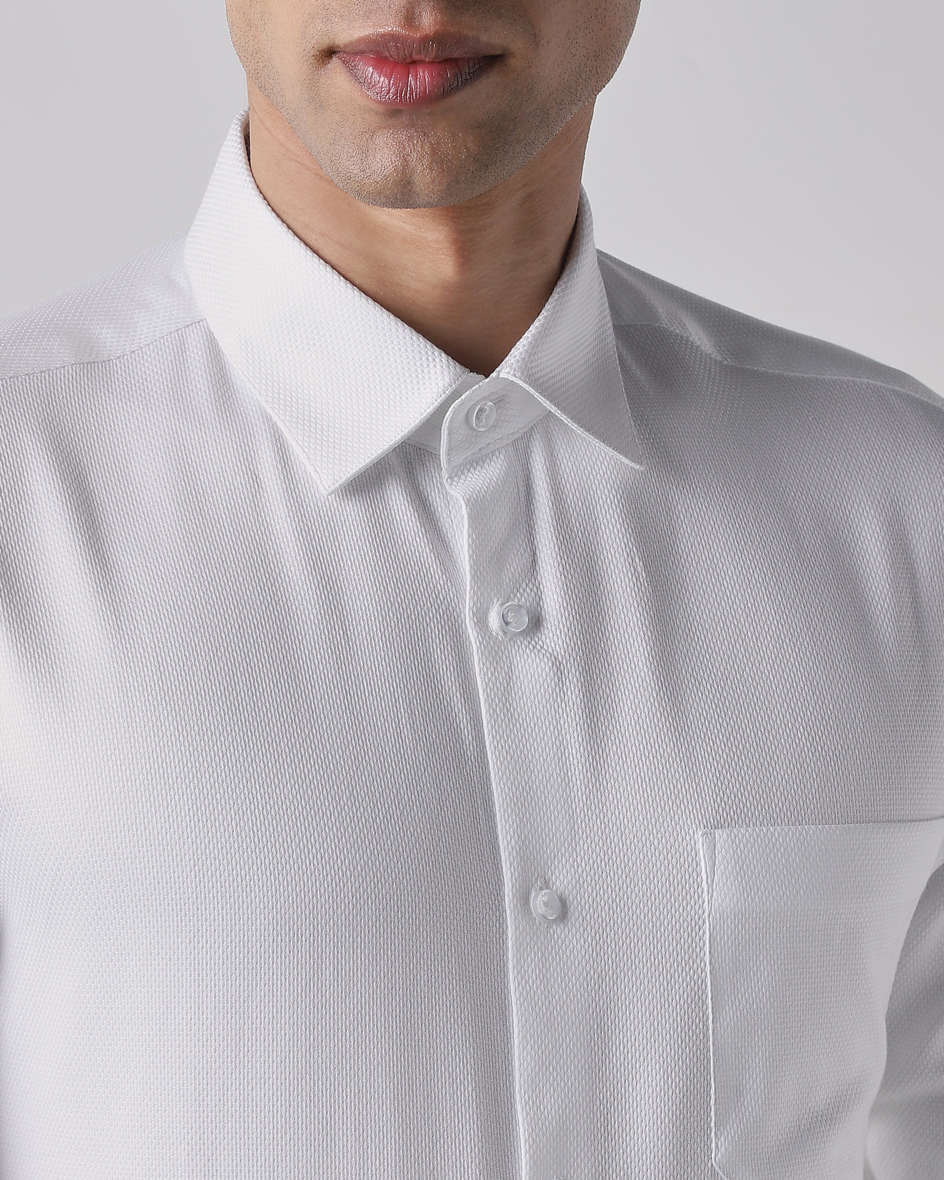 White 100% Cotton Regular Fit Shirt