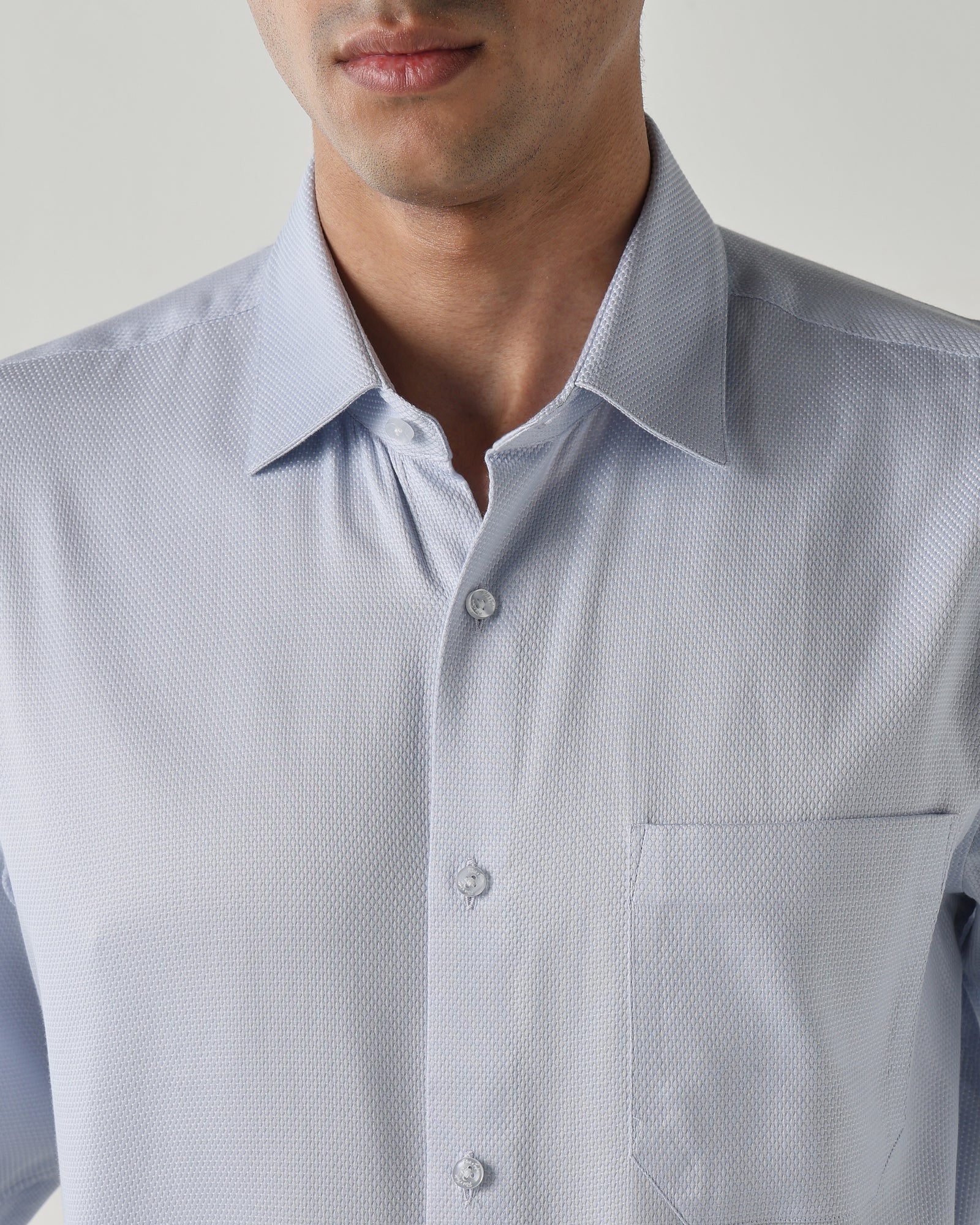 Men Regular Fit Shirt Sky Blue