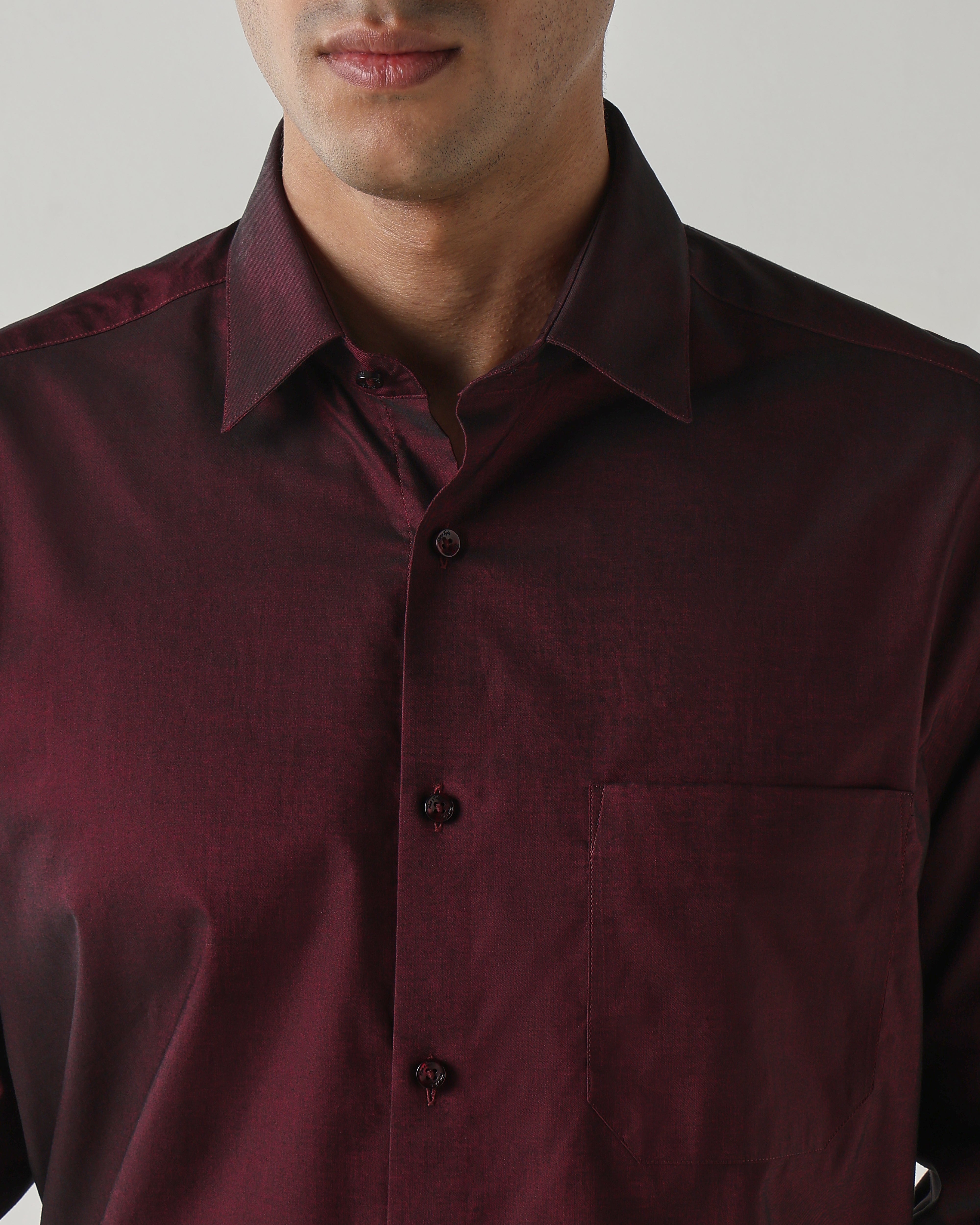 Men Regular Fit Shirt Wine