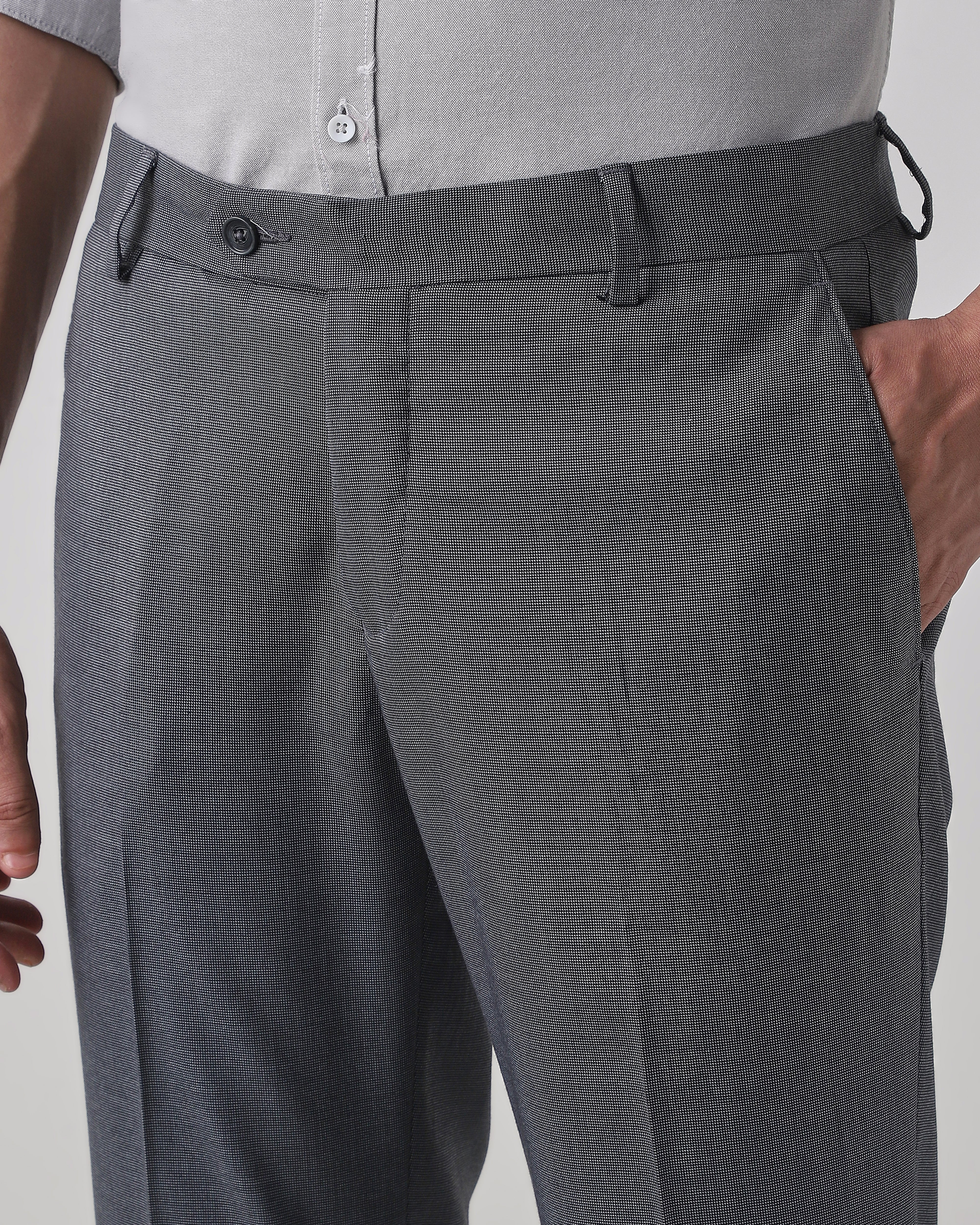 Grey  Regular Fit Trouser
