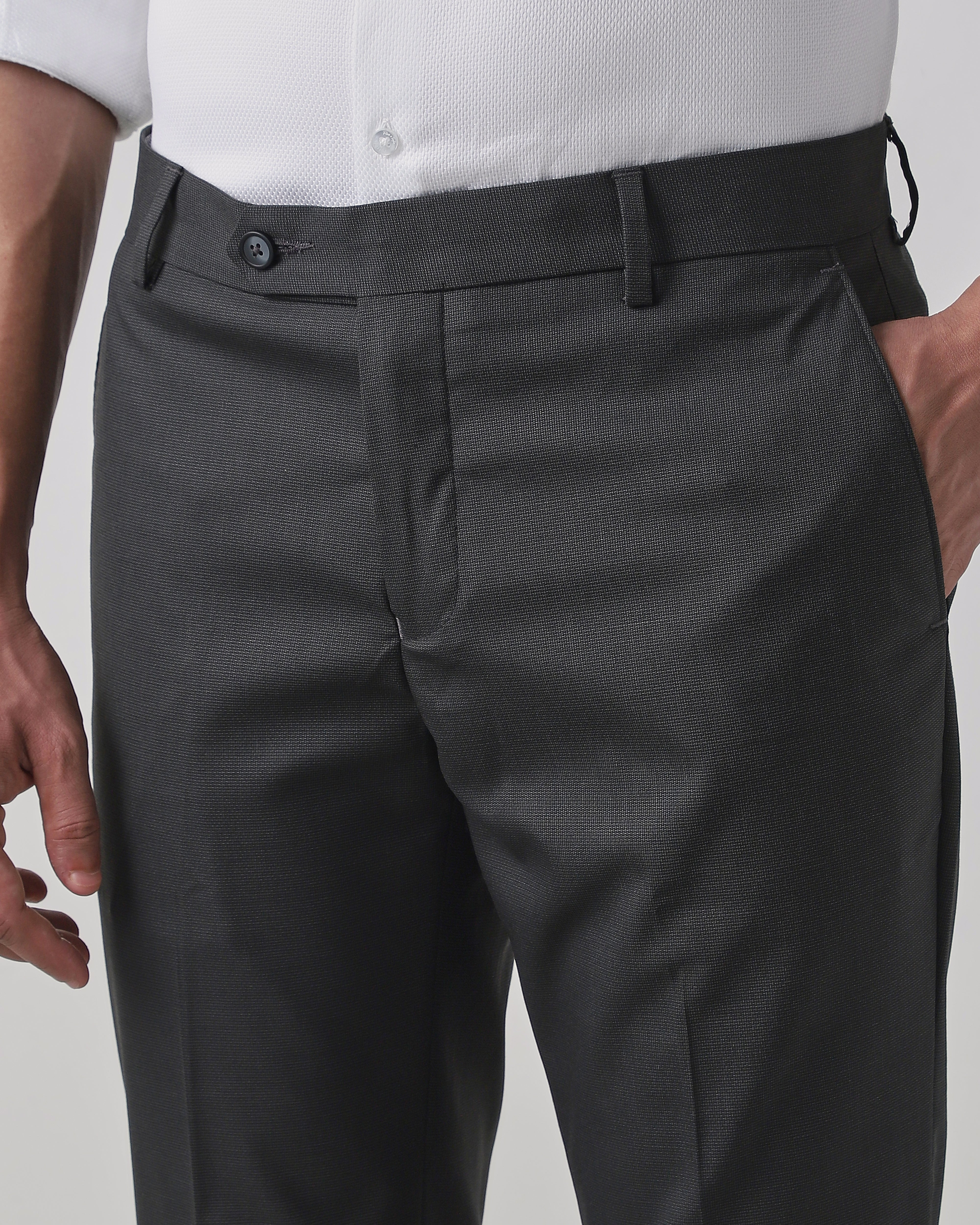 Dark Grey Regular Fit Trouser