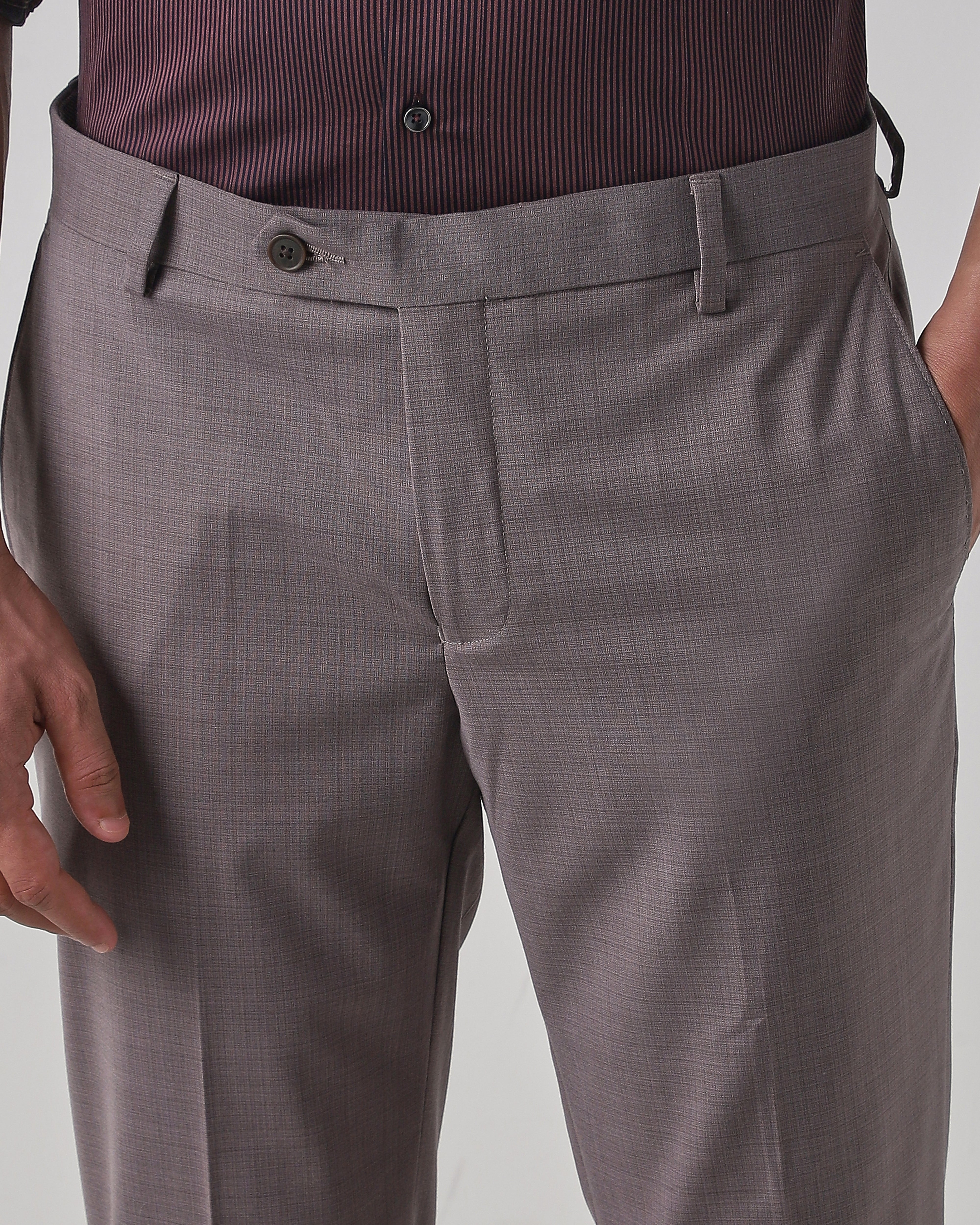 Light gery Regular Fit Trouser
