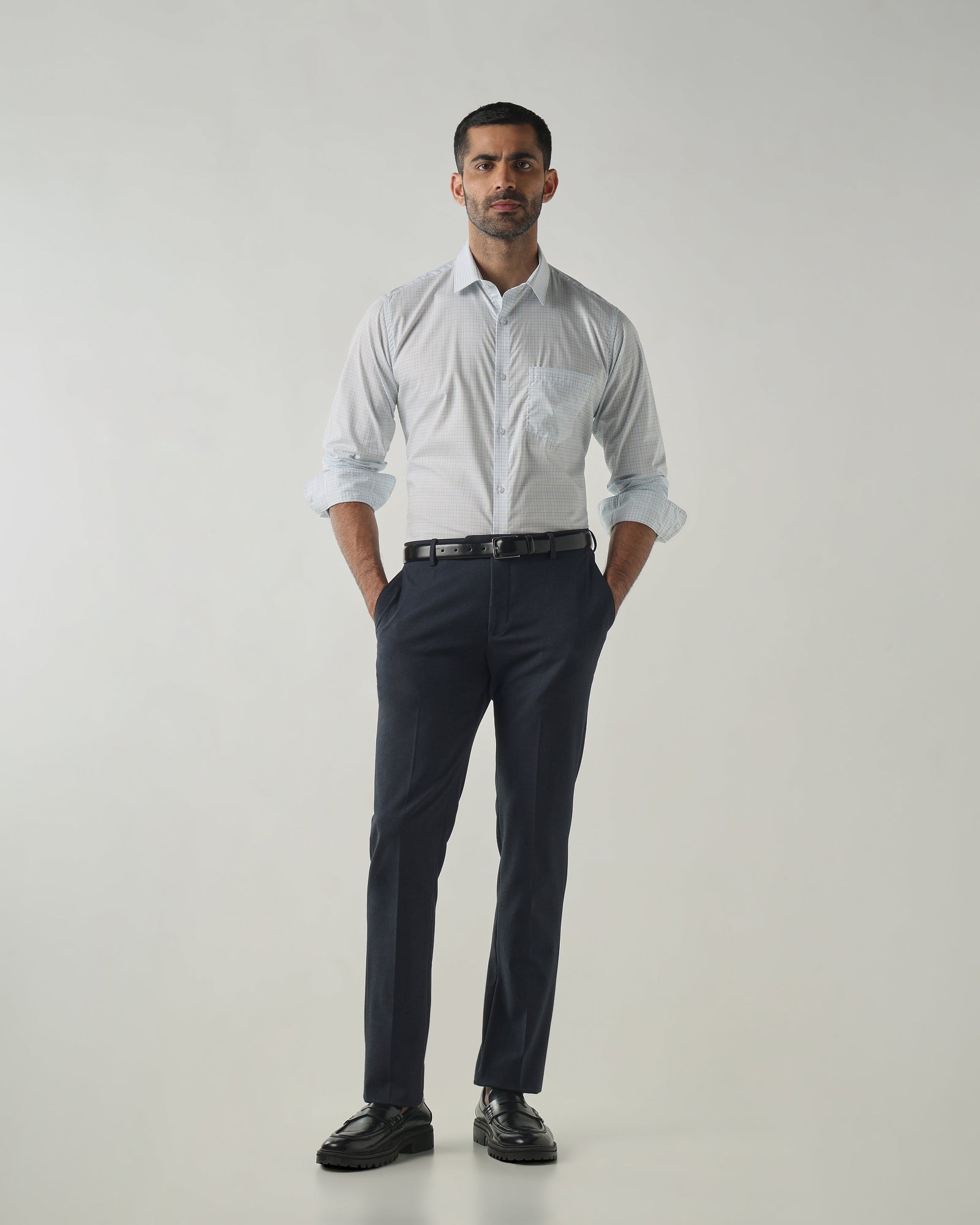 Blue Mel Tailor Fit Fashion Formal Trousers