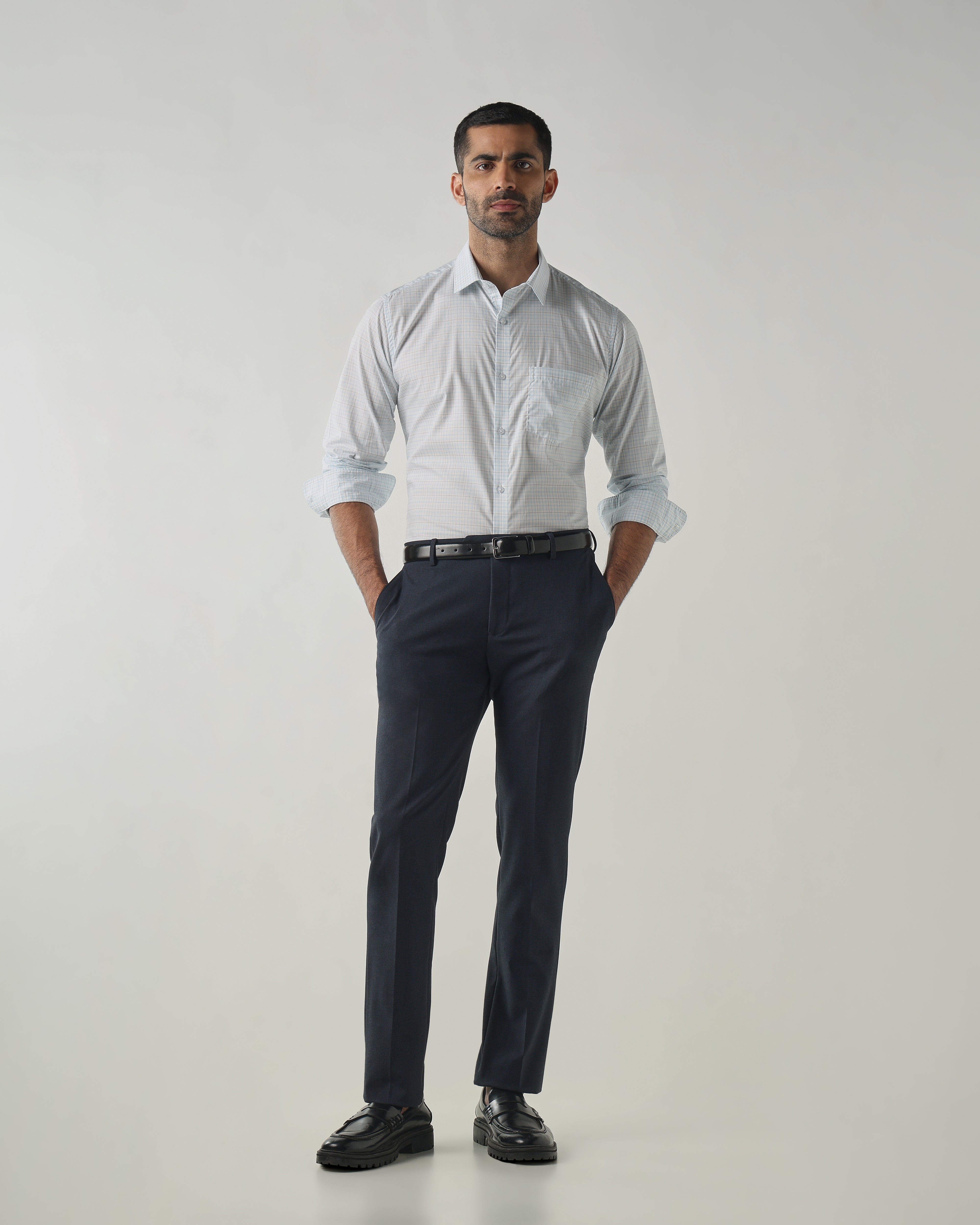 Blue Mel Tailor Fit Fashion Formal Trousers