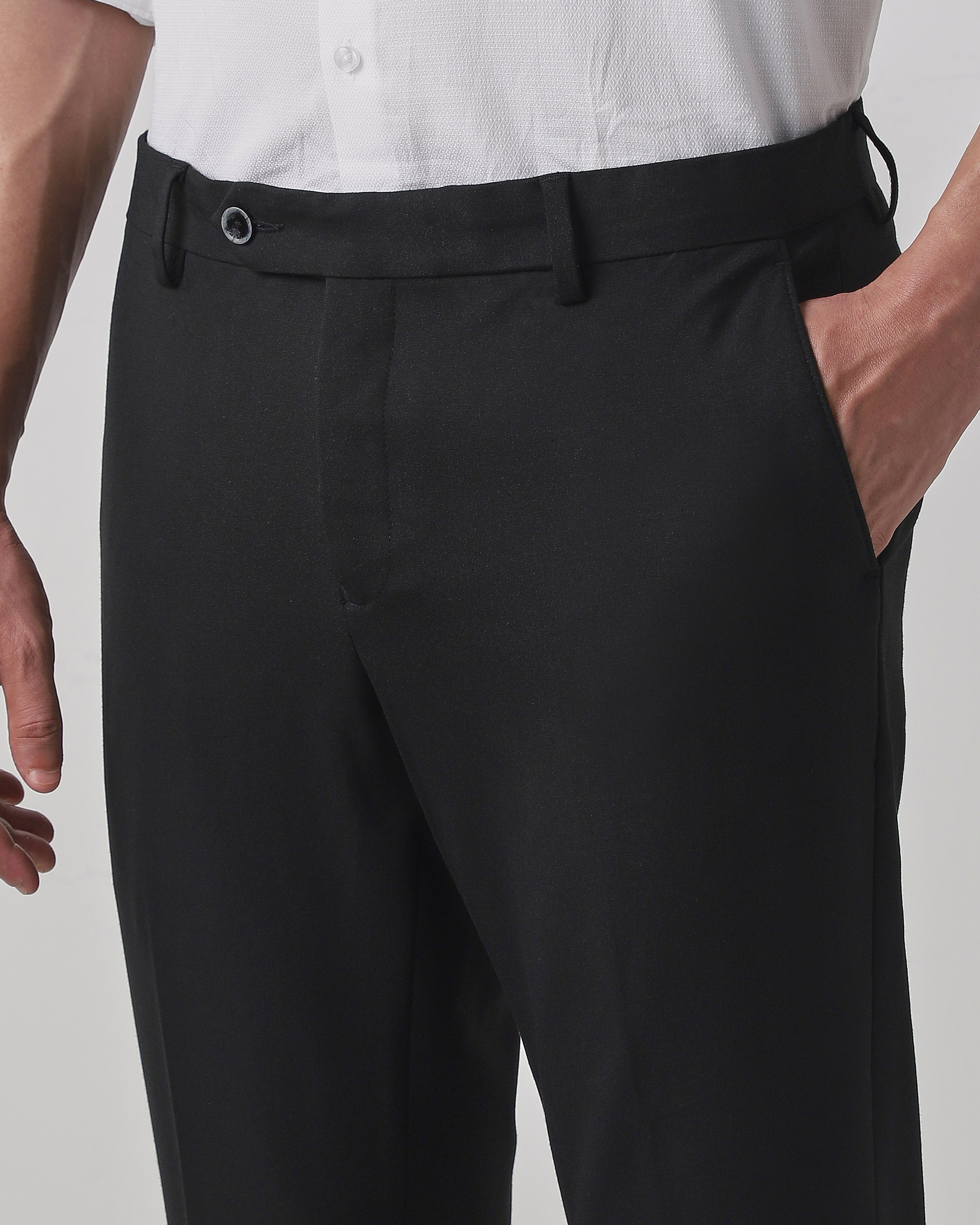 Black  Regular Fit Trouser