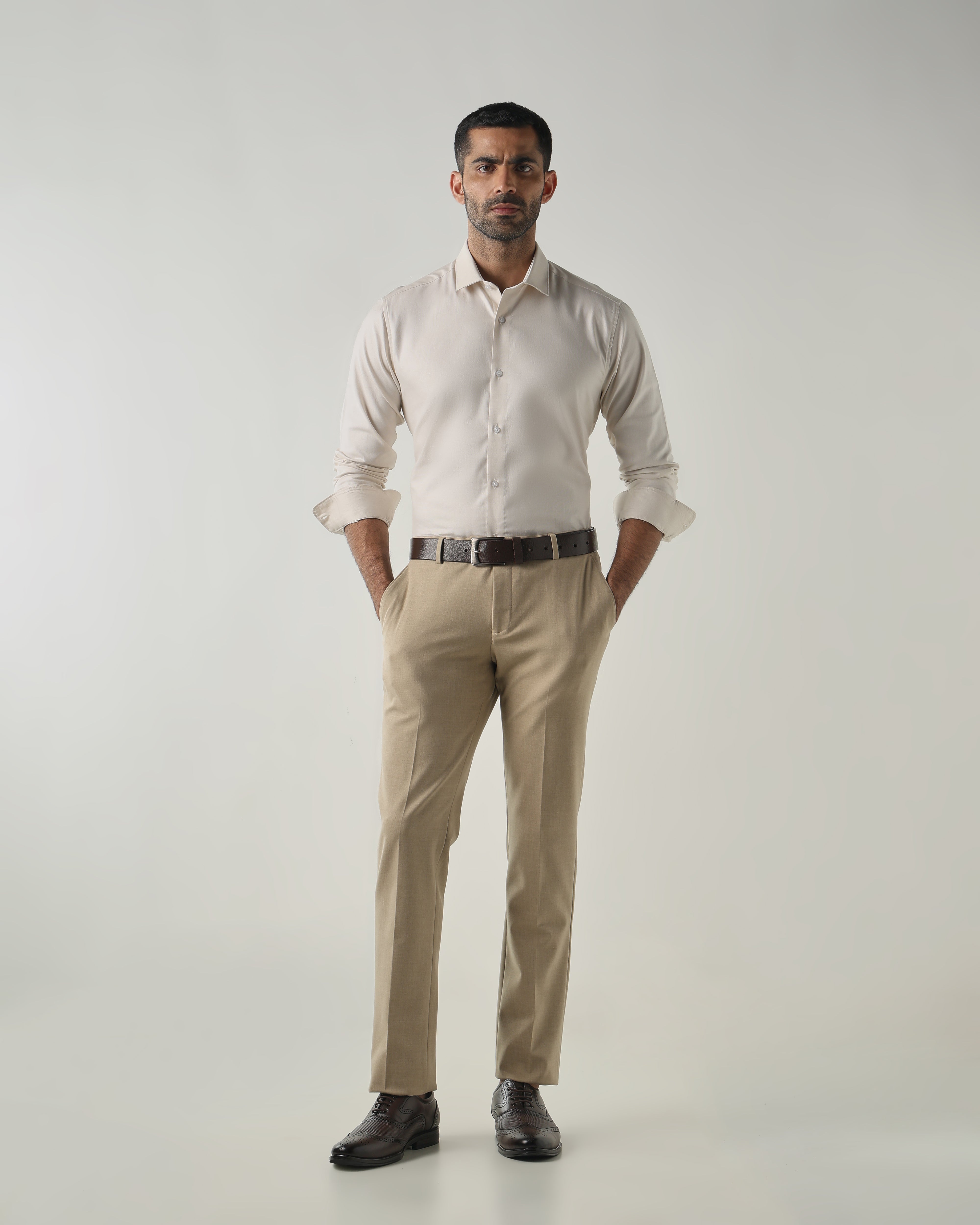 Fawn Tailor Fit Fashion Formal Trousers