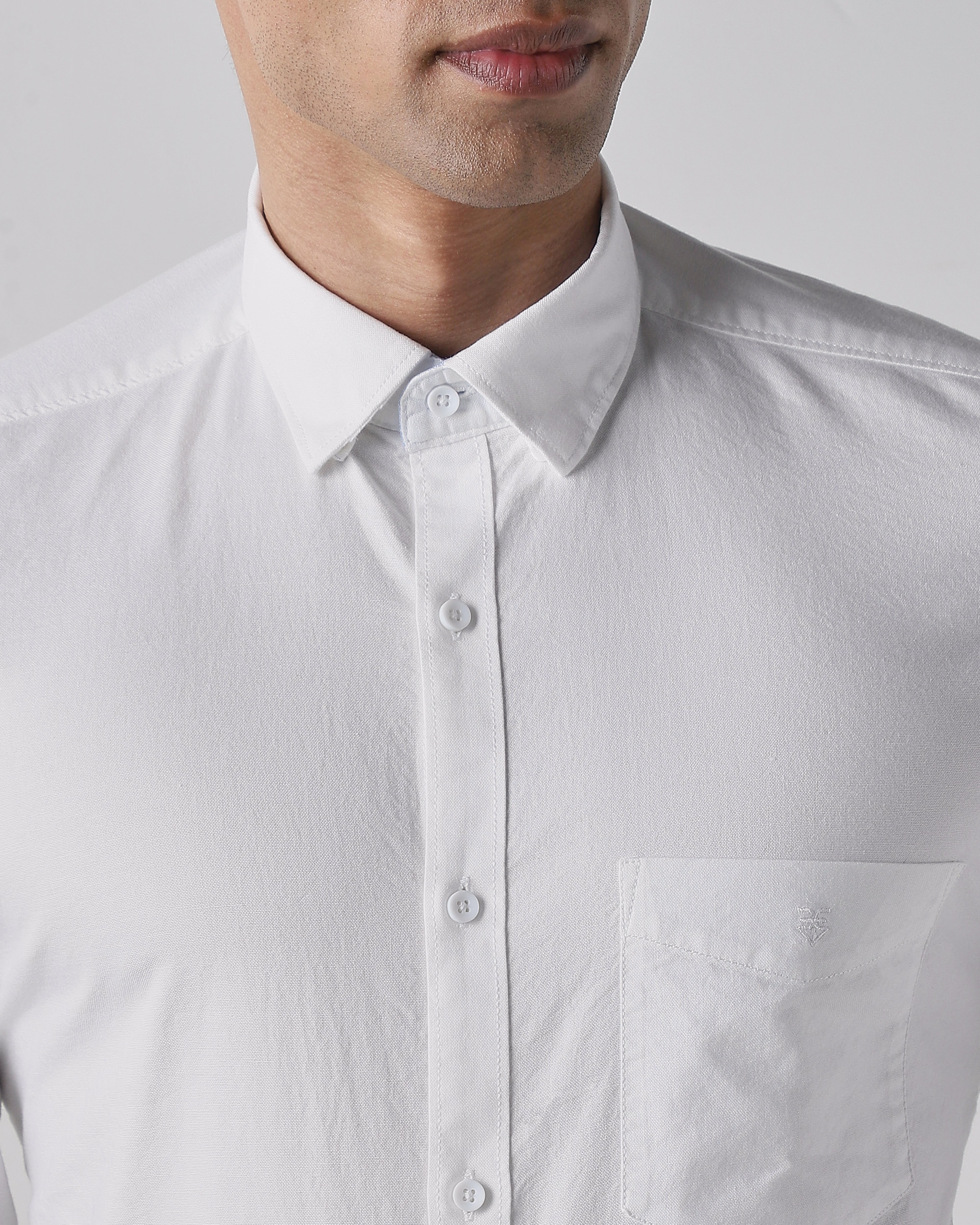 White 100% Cotton Regular Fit Shirt