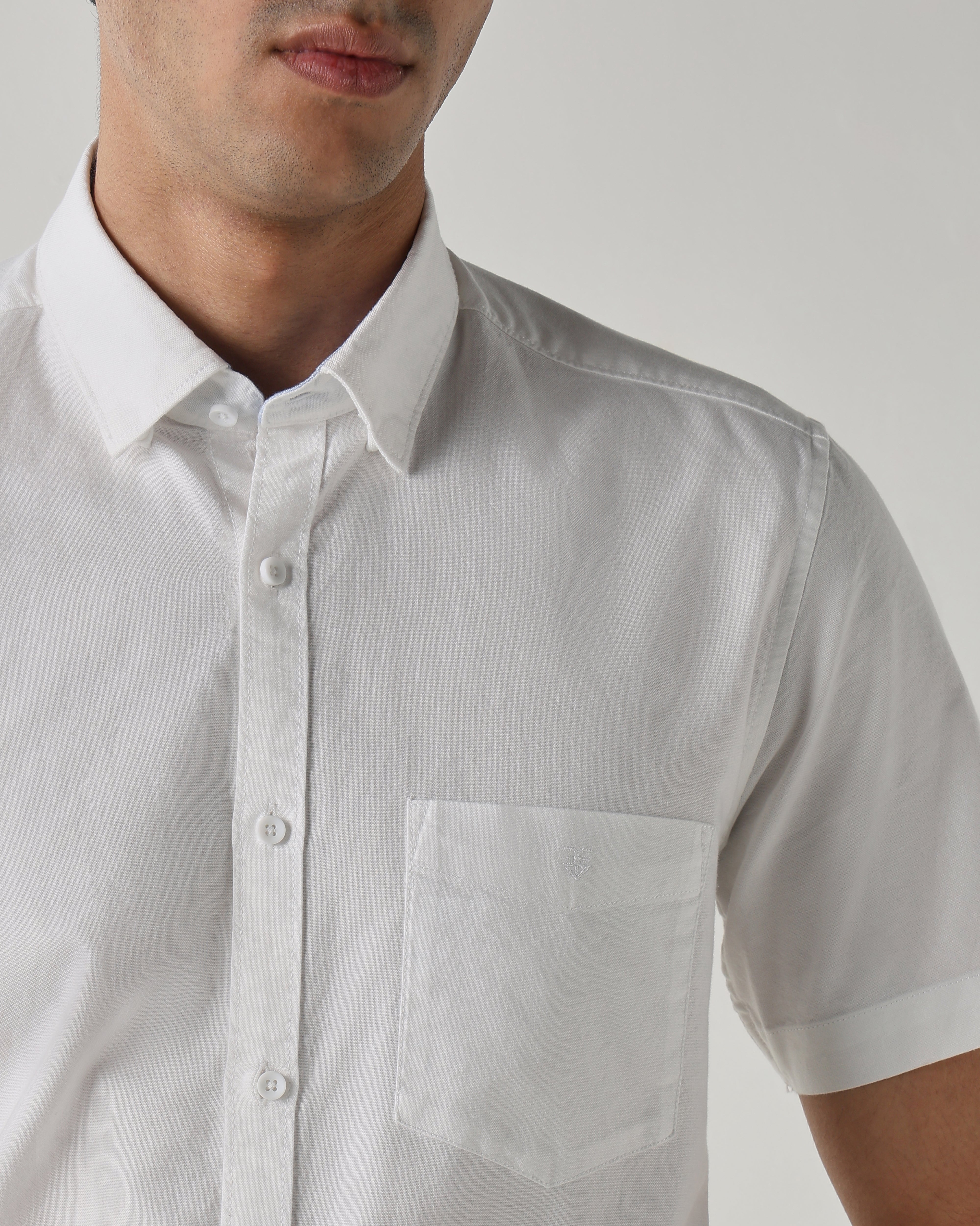 Men Regular Fit Shirt White