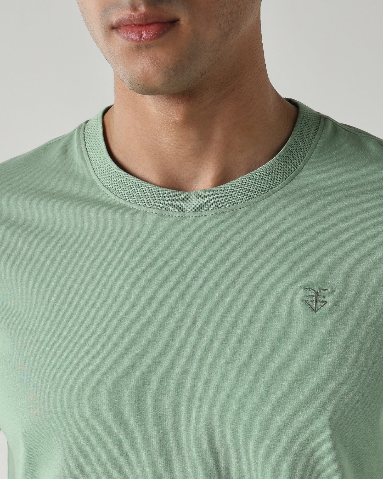 Men Regular Fit T-Shirt Fair Green