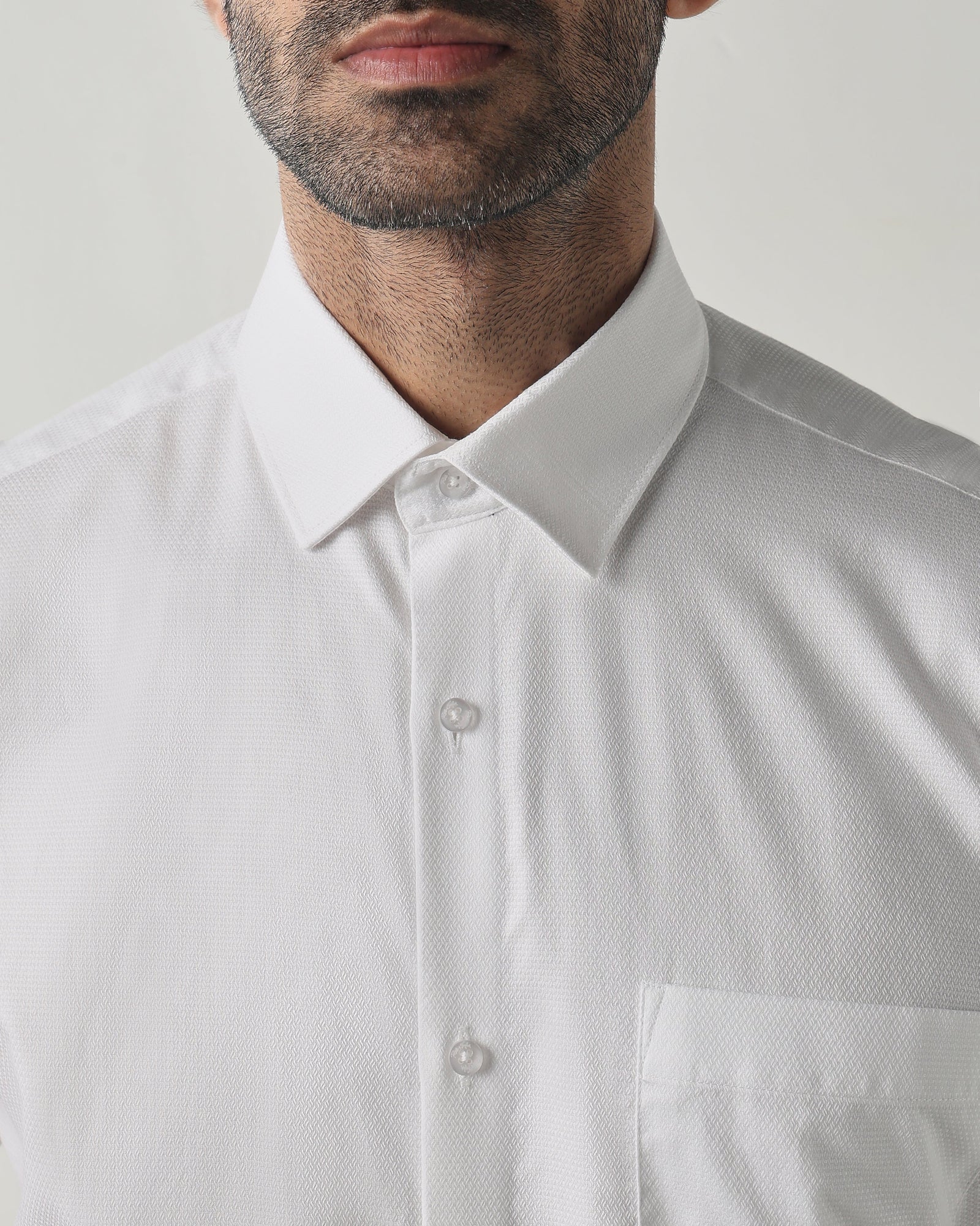 White Regular Fit Fashion Formal Shirts