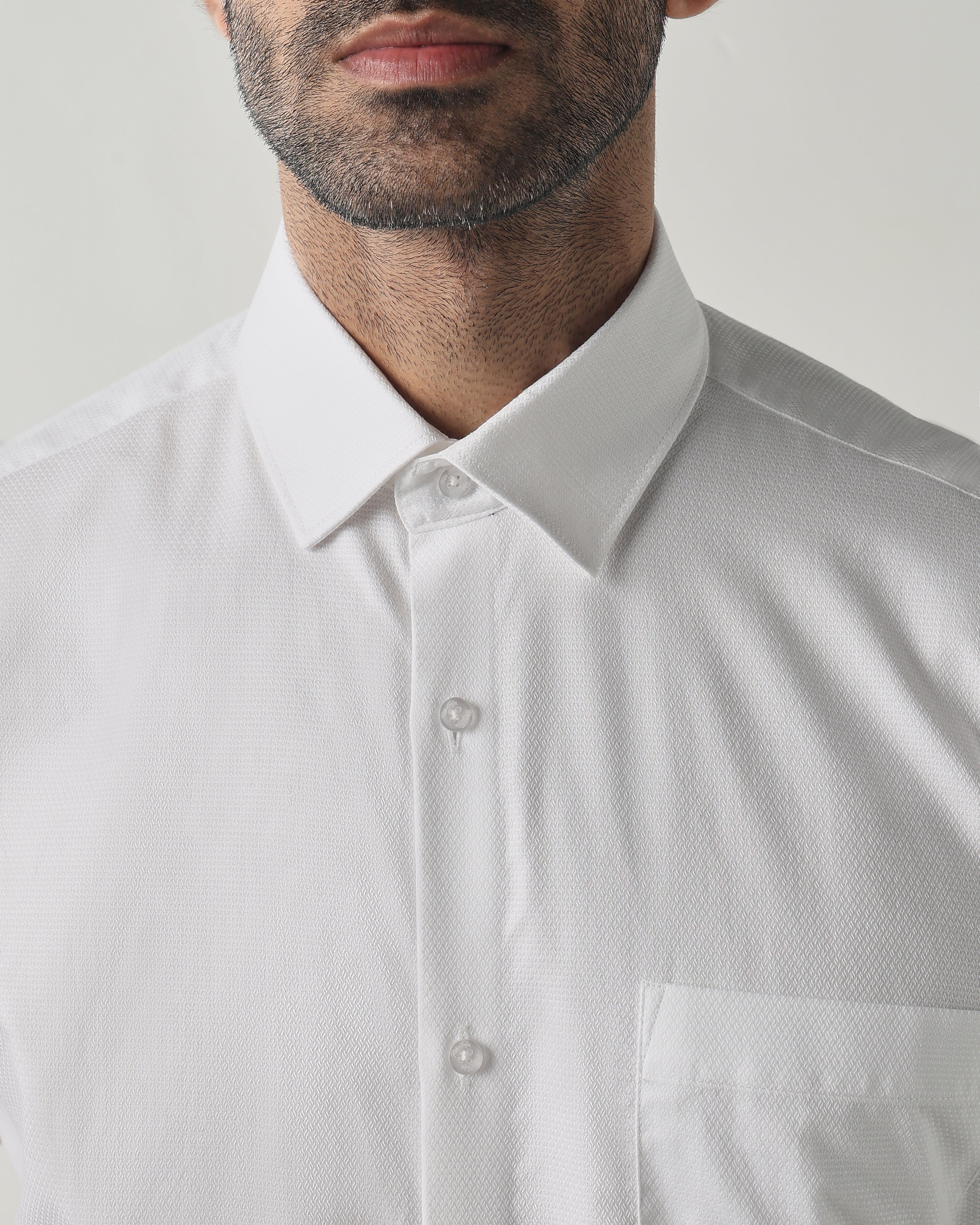 White Regular Fit Fashion Formal Shirts