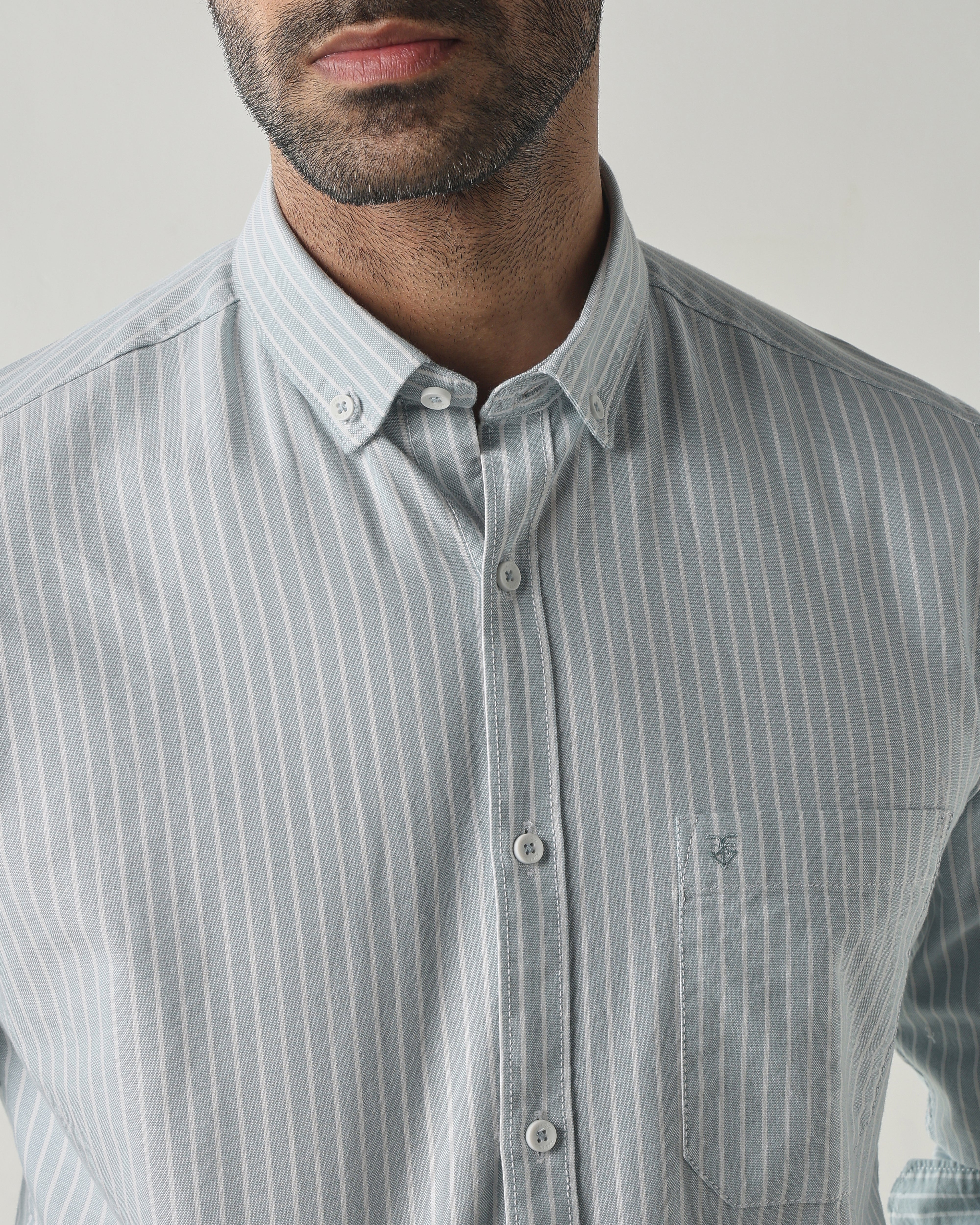 White/Tangerine Slim fit Smart Casual Shirts