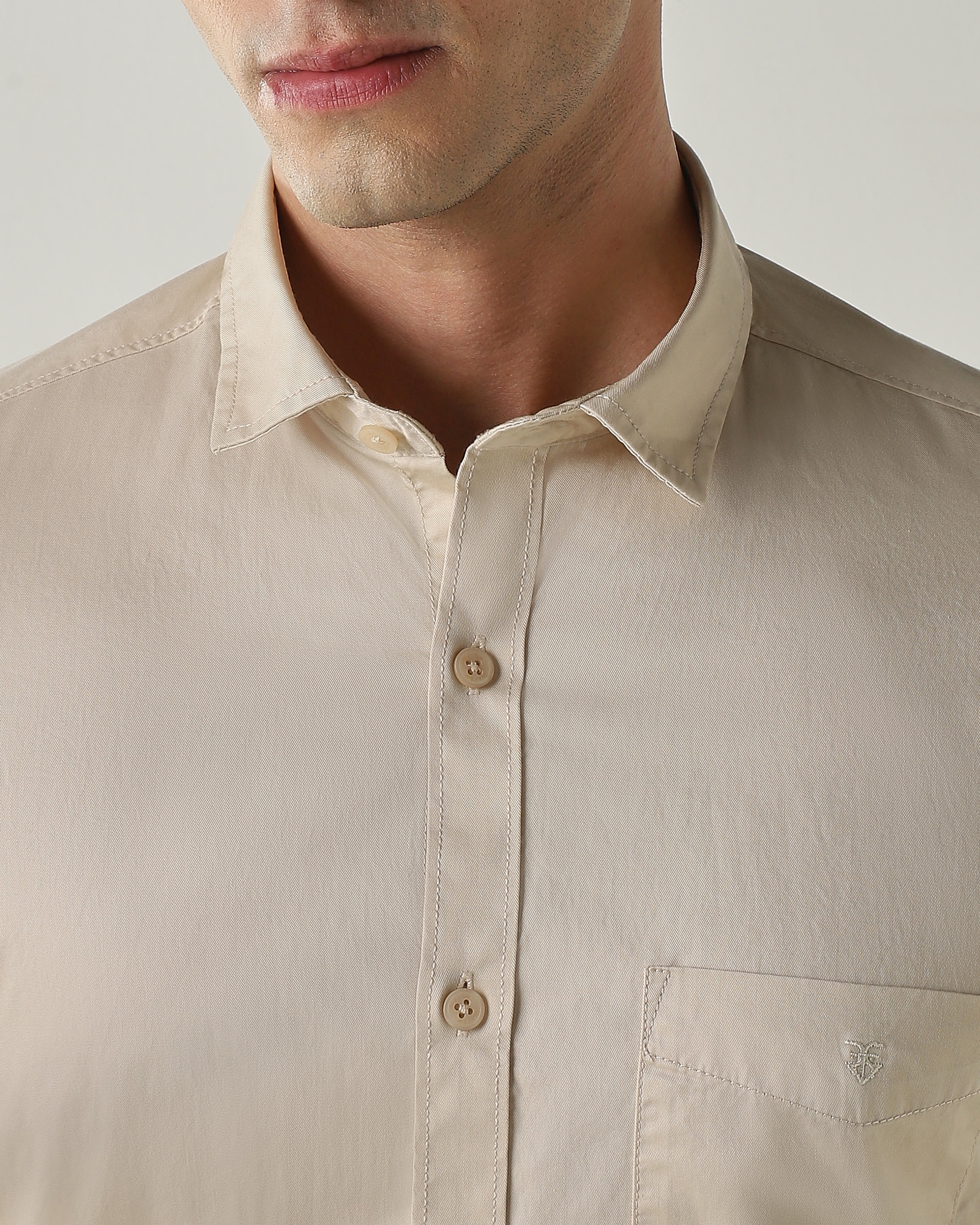 Slim Fit Shirt Cream