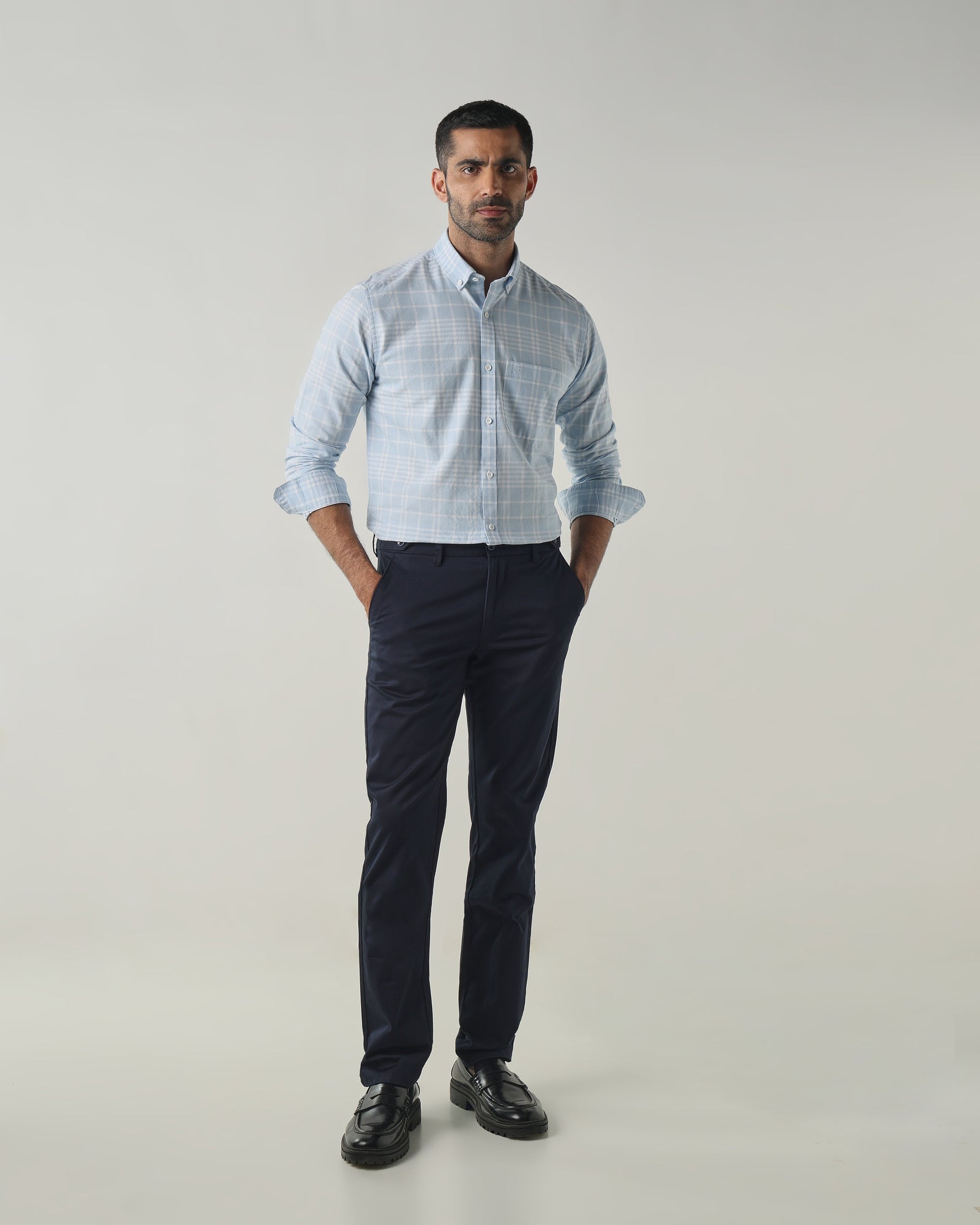 Navy REGULAR Smart Casual Trousers