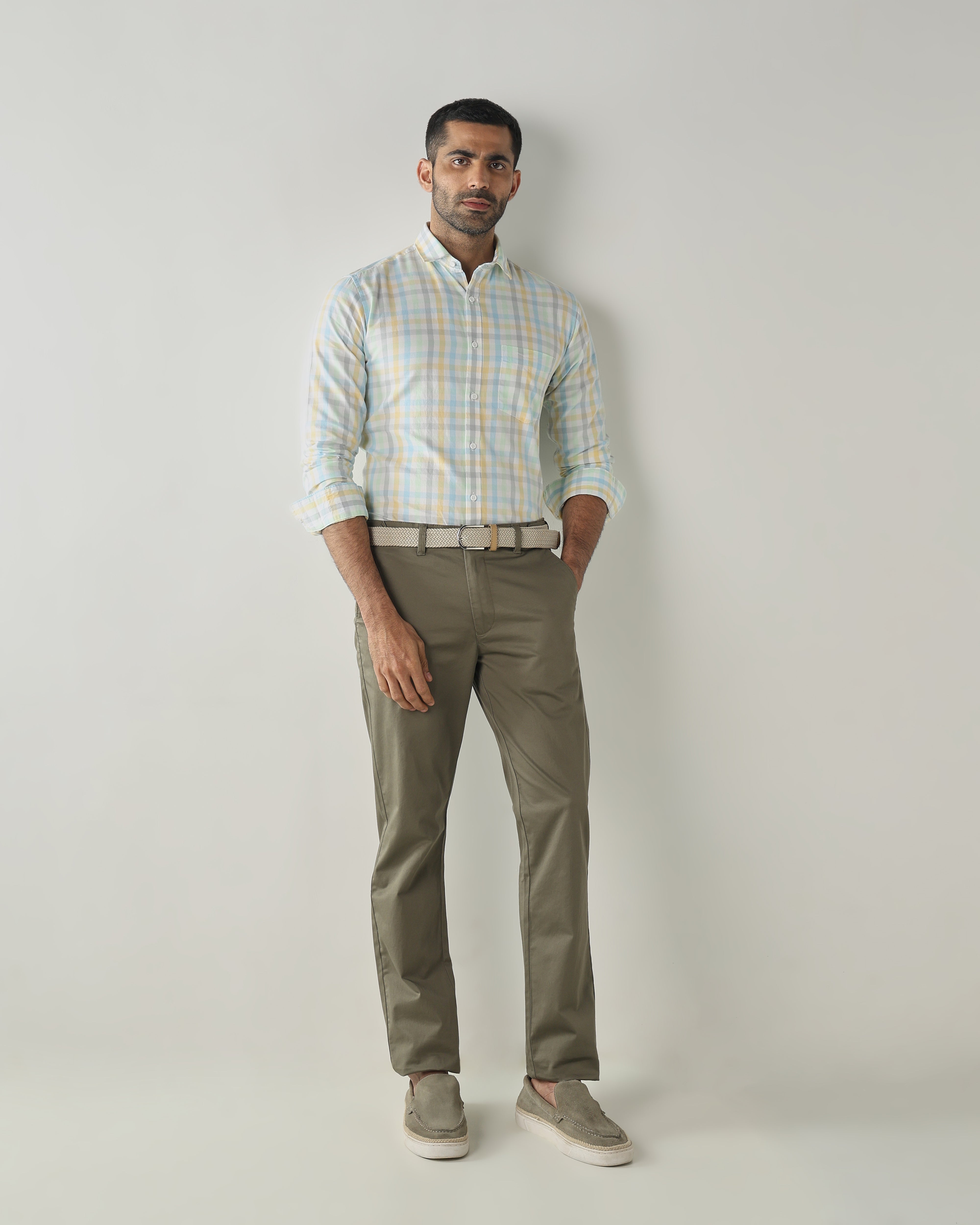 Olive REGULAR Smart Casual Trousers