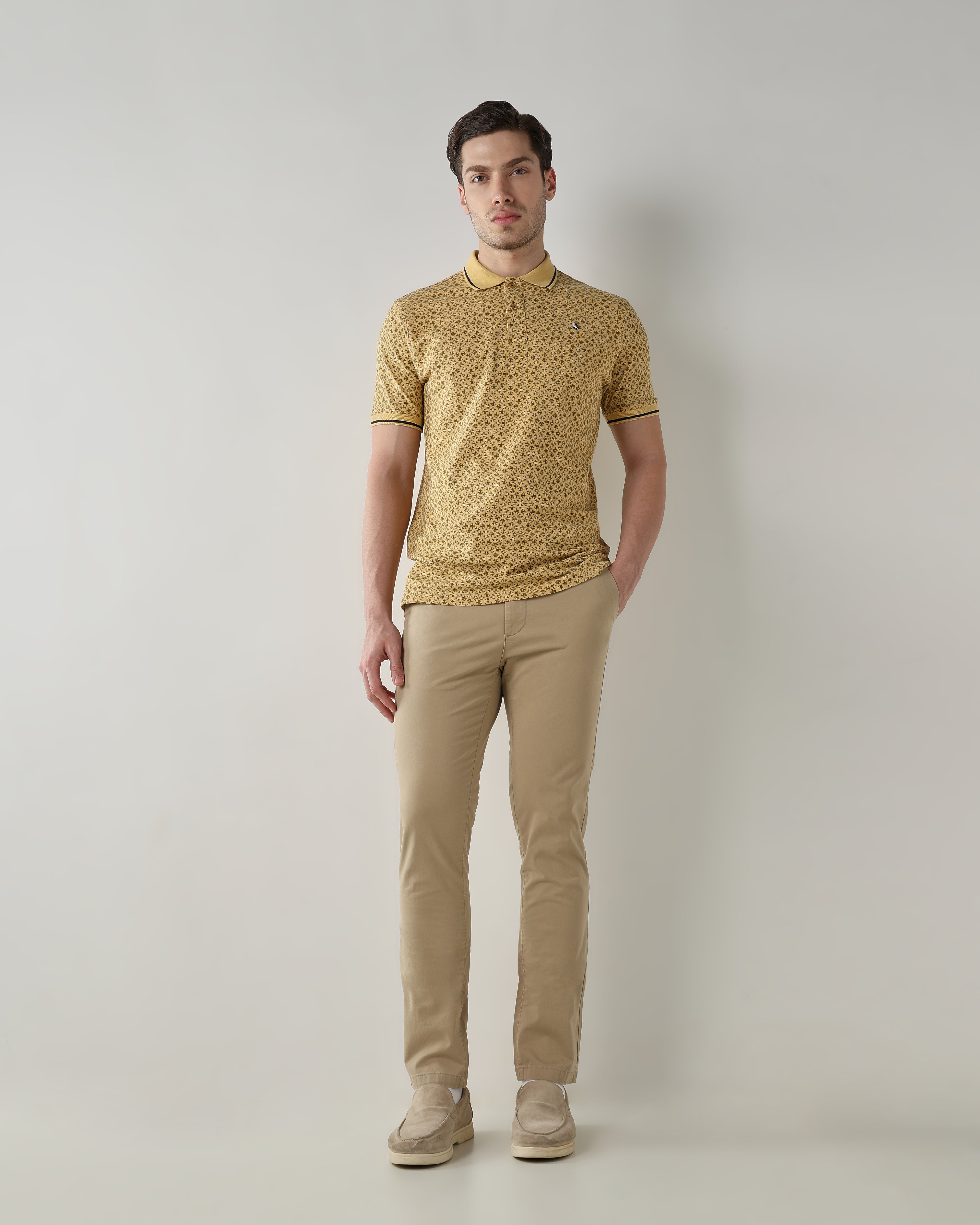 Men Regular Fit Trouser Beige