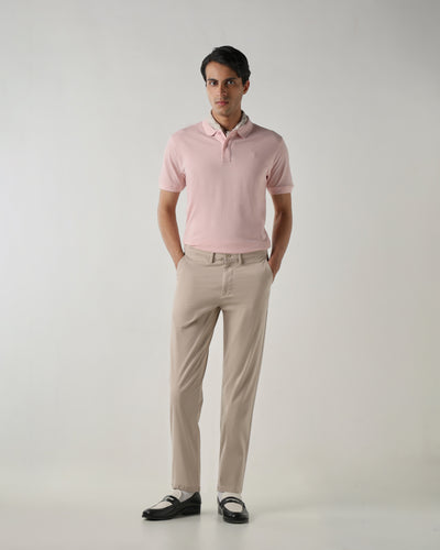 Men Regular Fit Trouser Fawn