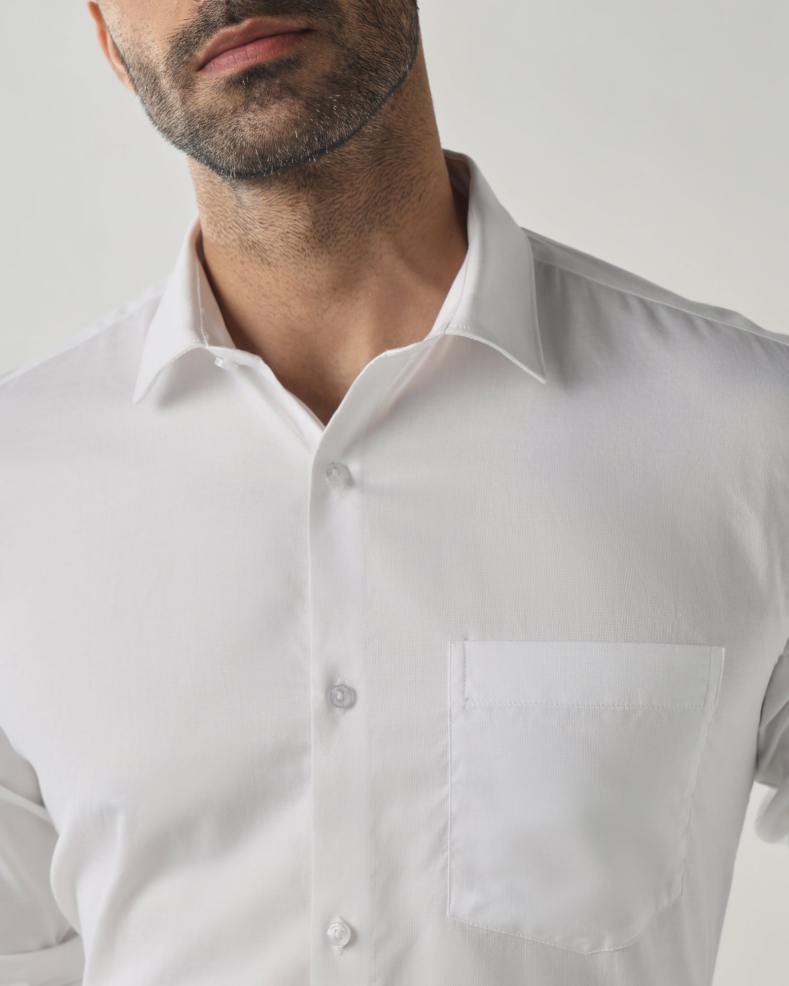 White Slim Fit Formal Essential Shirts