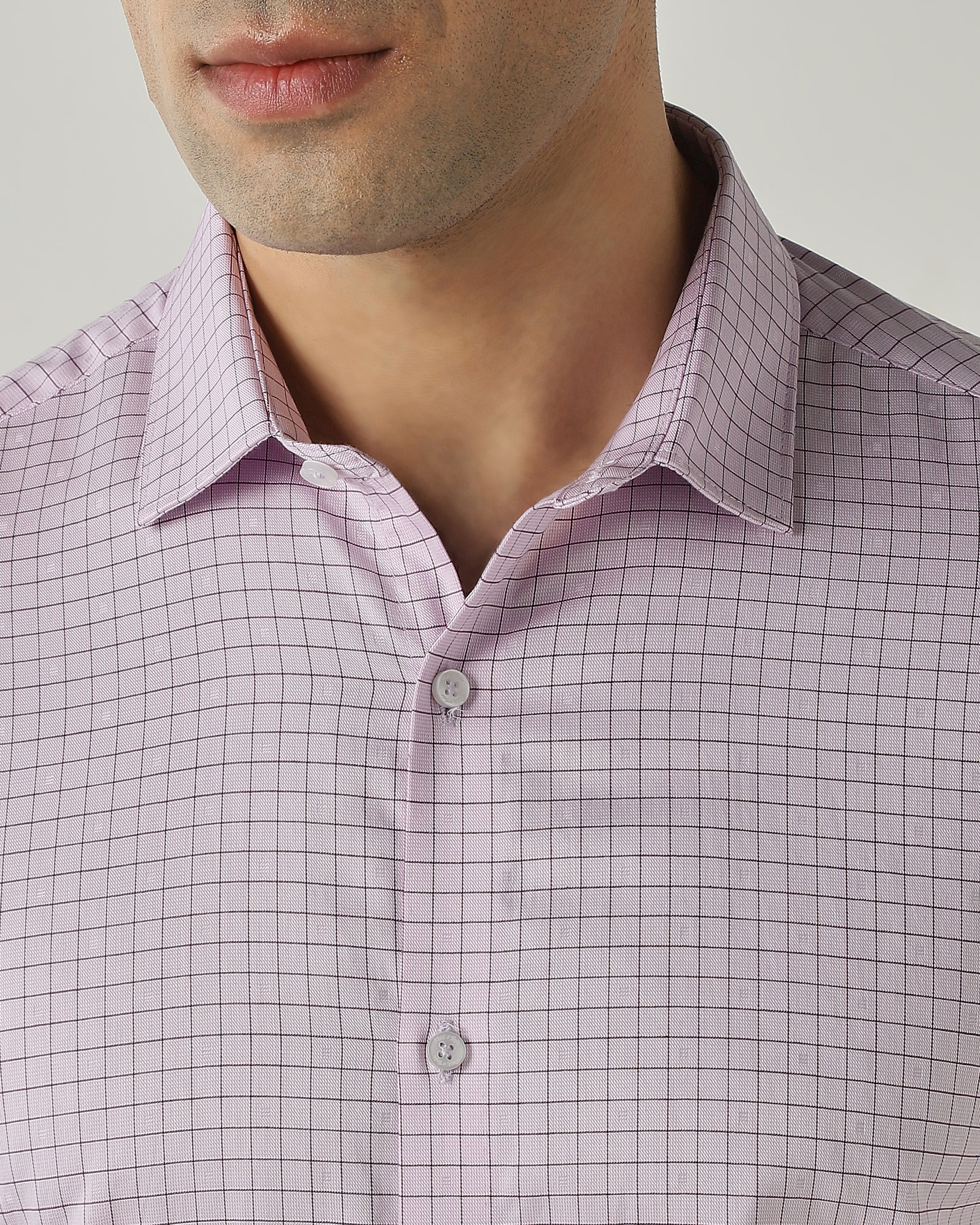 Shirt Purple Slim Fit 100% Cotton