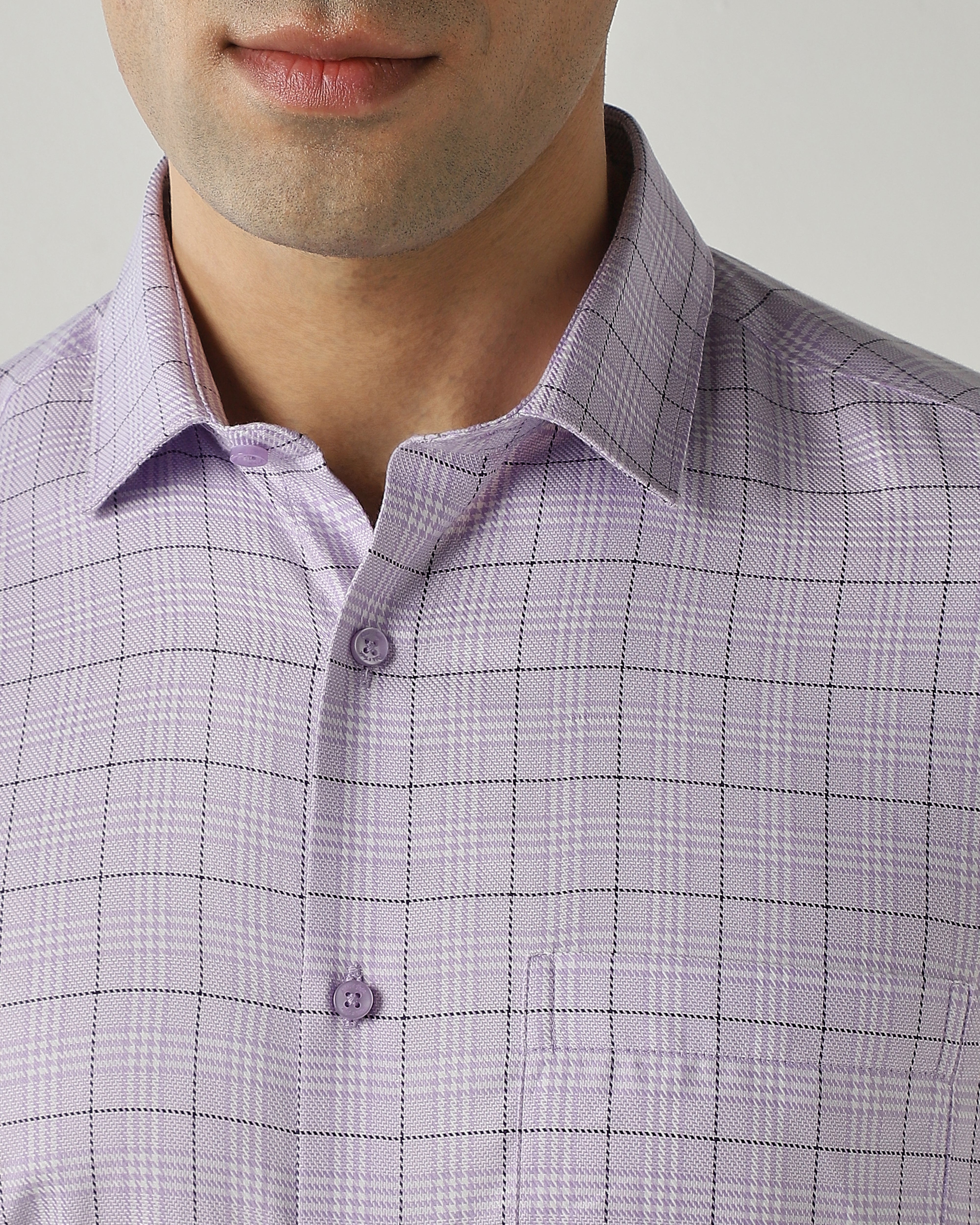 Shirt Purple Slim Fit 100% Cotton