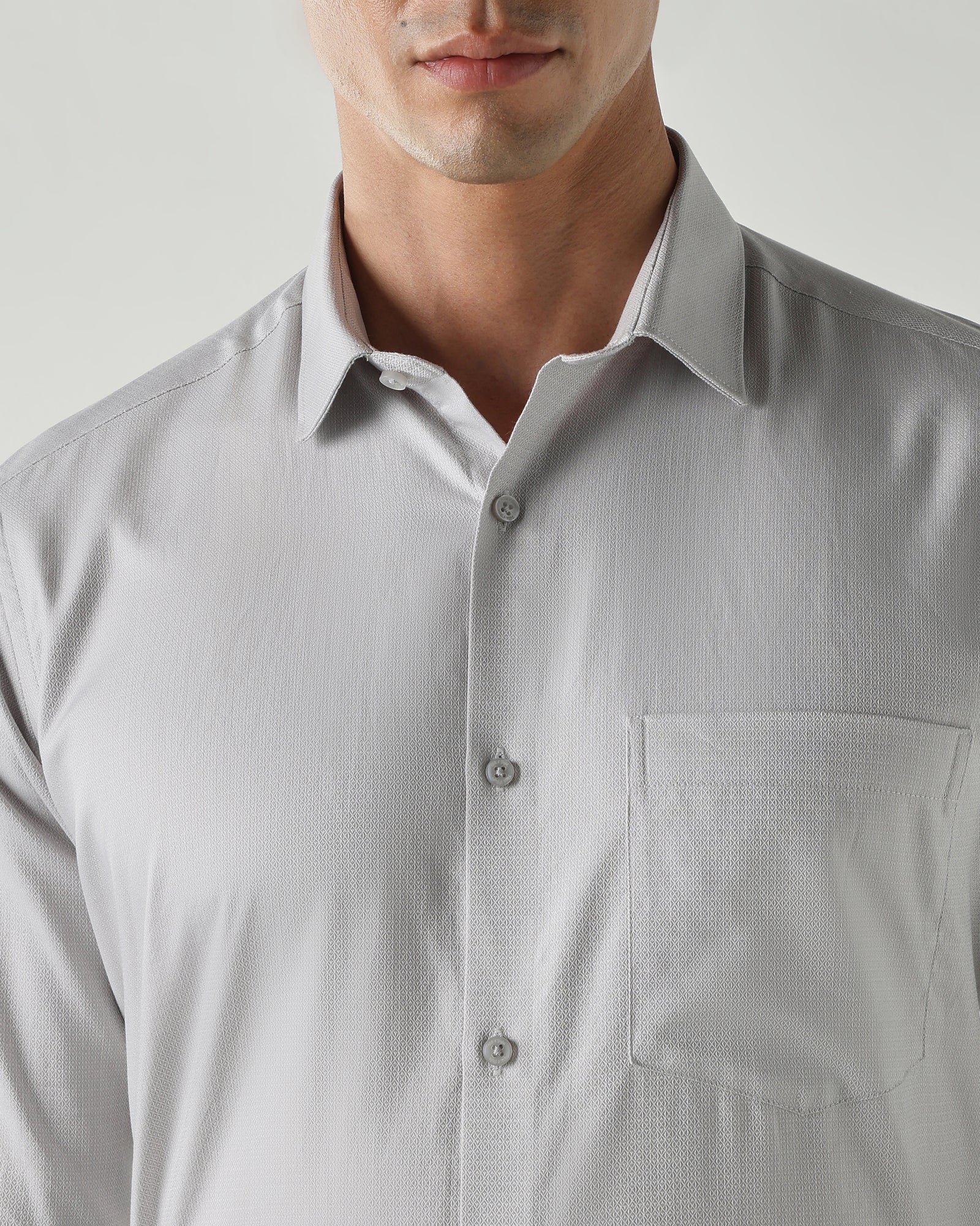 Men Regular Fit Shirts Grey