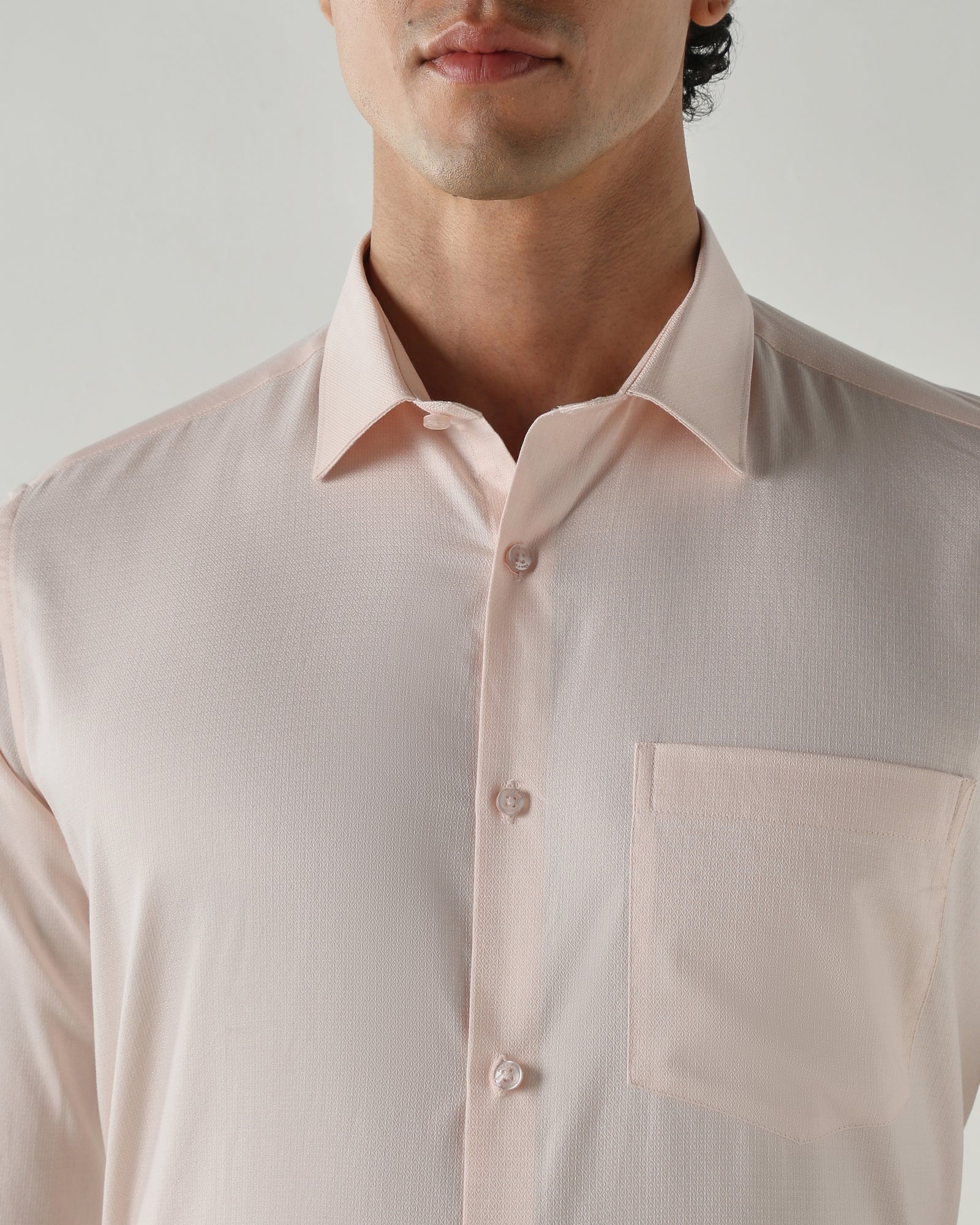 Men Regular Fit Shirts Peach