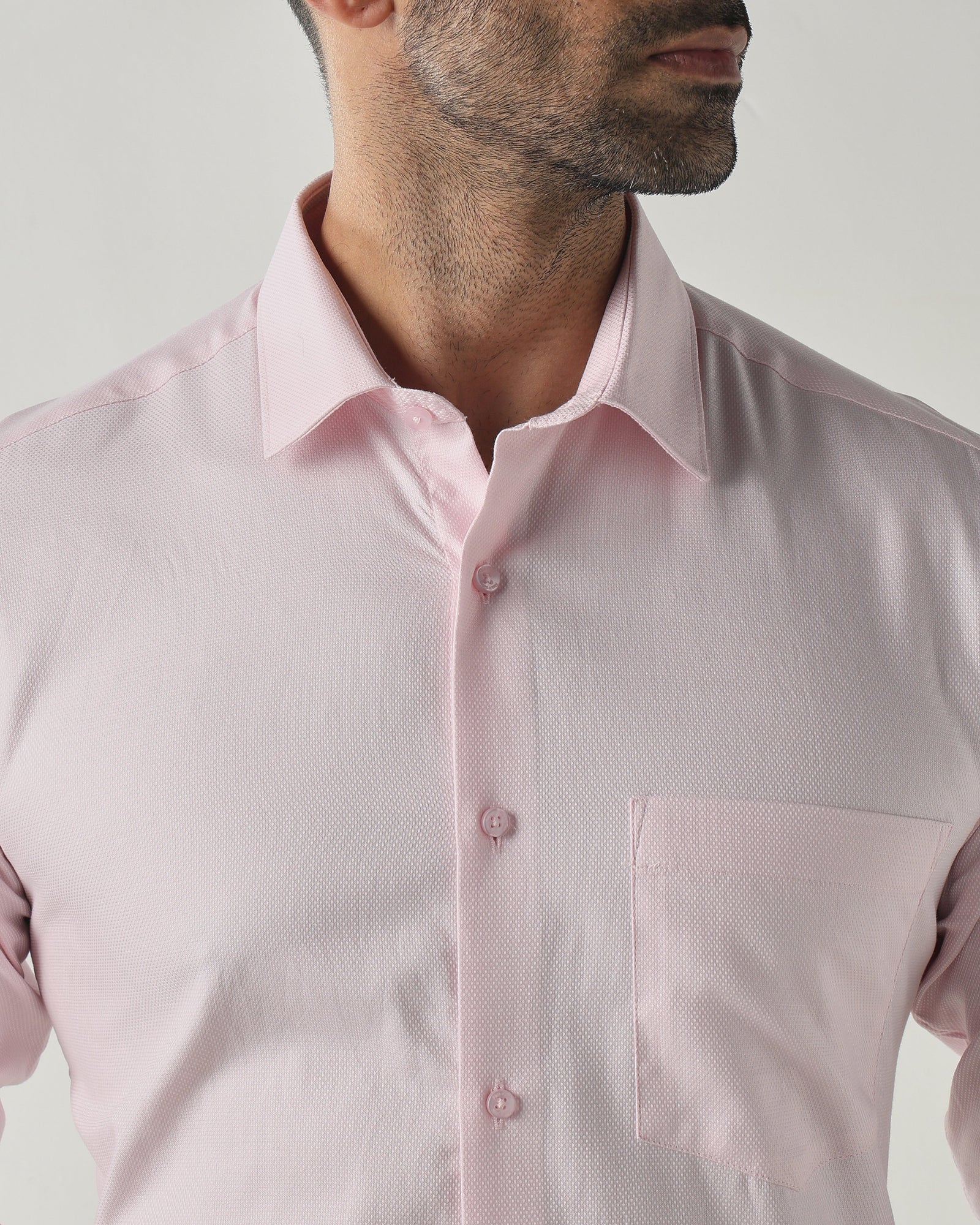 Lt Pink Slim Fit Fashion Formal Shirts