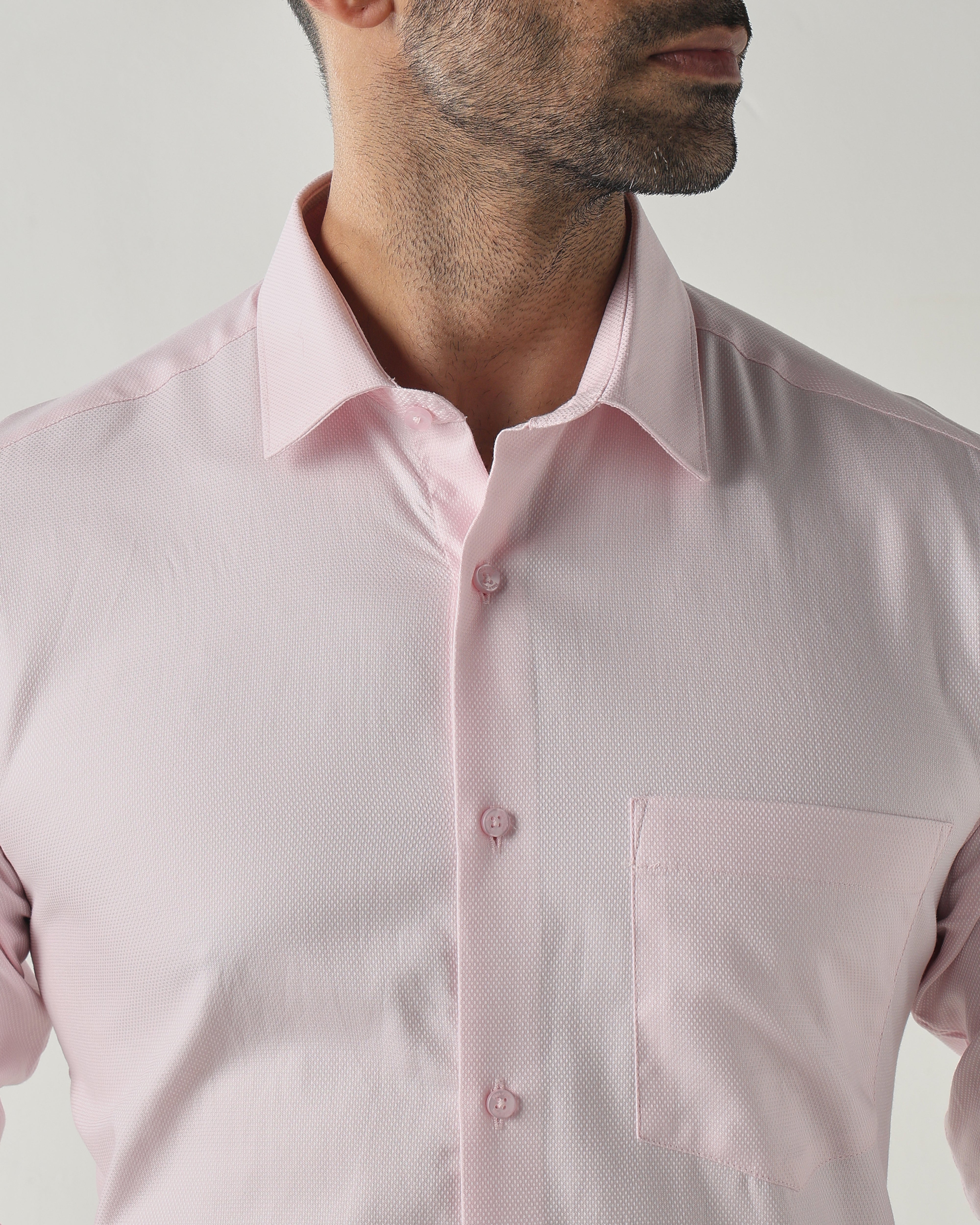 Lt Pink Slim Fit Fashion Formal Shirts