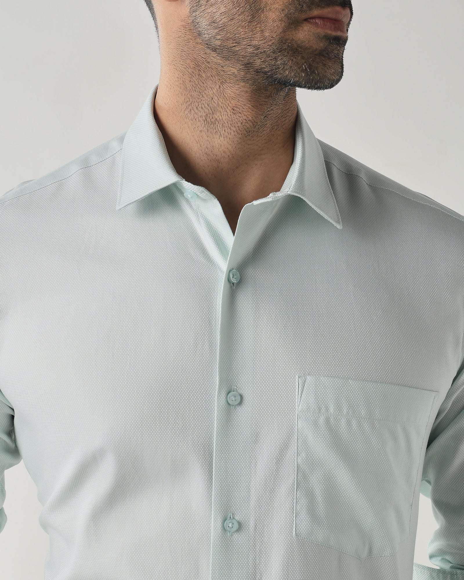 Mint Slim Fit Fashion Formal Shirts