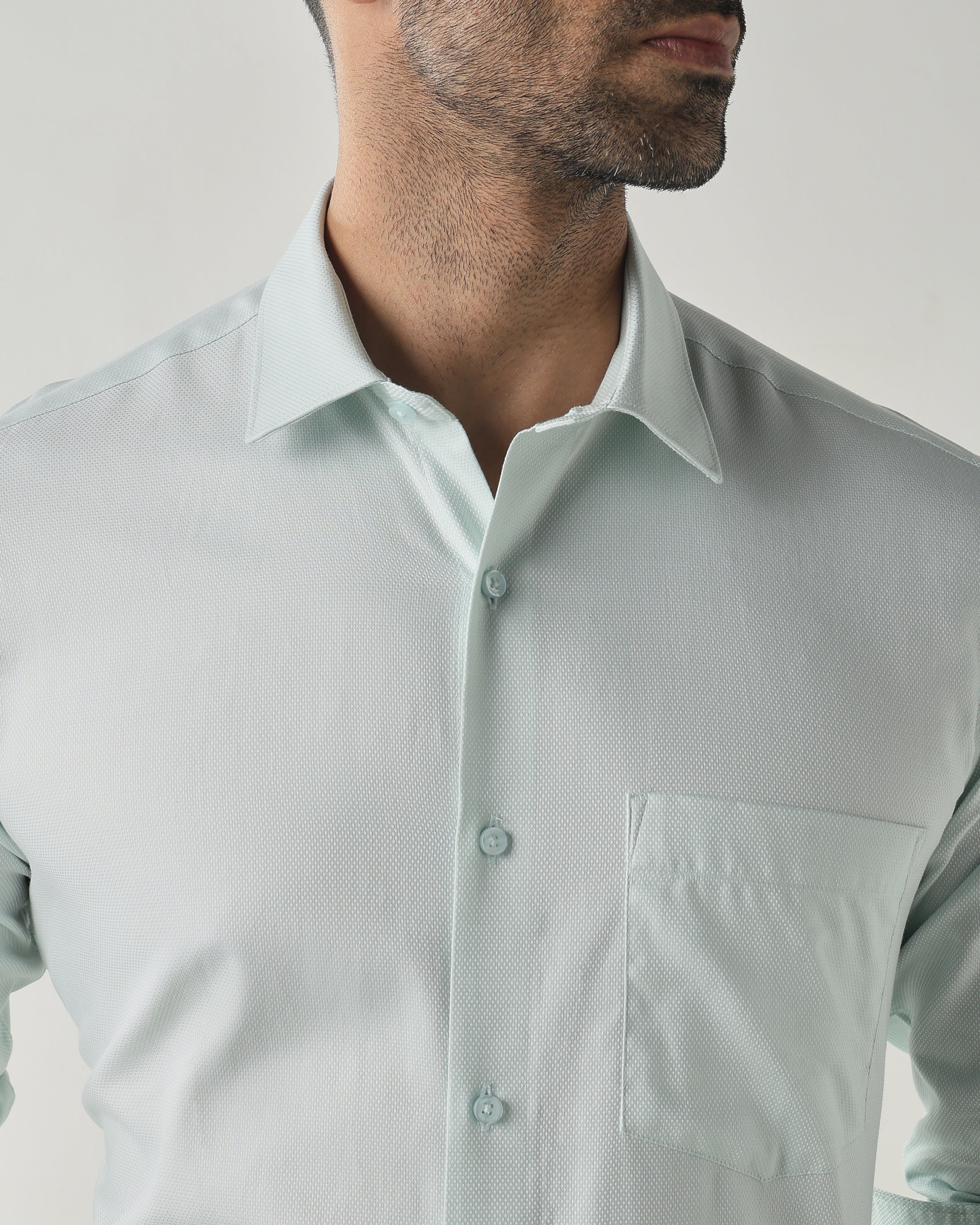 Mint Slim Fit Fashion Formal Shirts