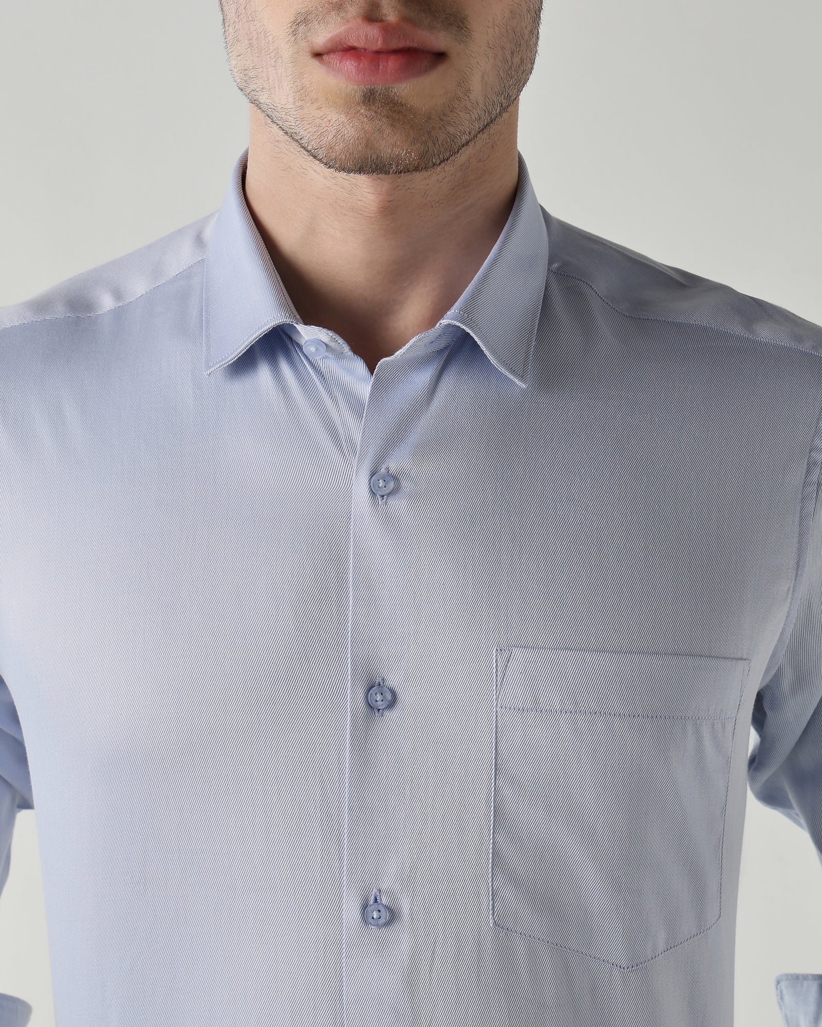 Men Regular Fit Shirt Sky Blue