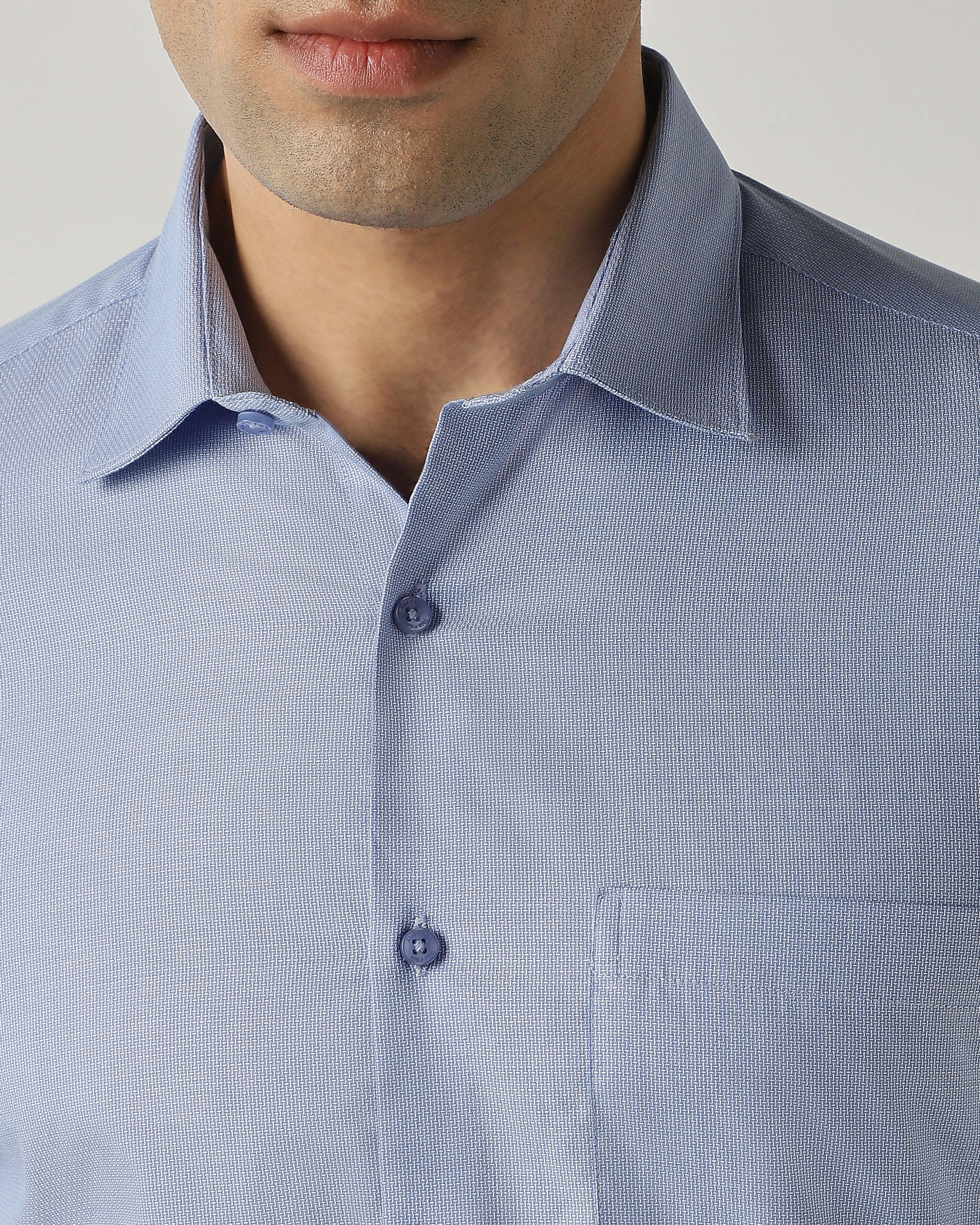 Shirt Navy Slim Fit 100% Cotton