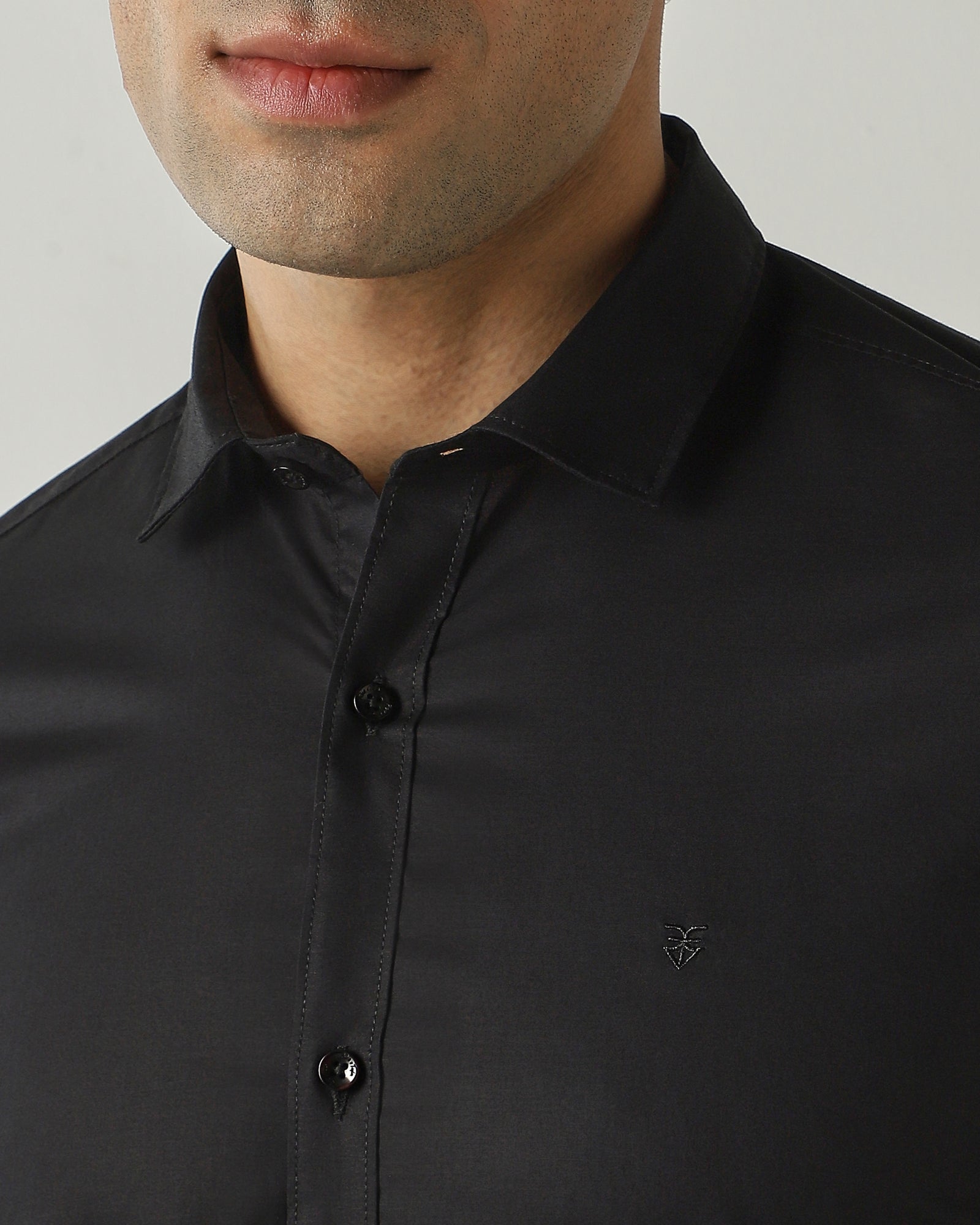 Shirt Black Slim Fit 100% Cotton