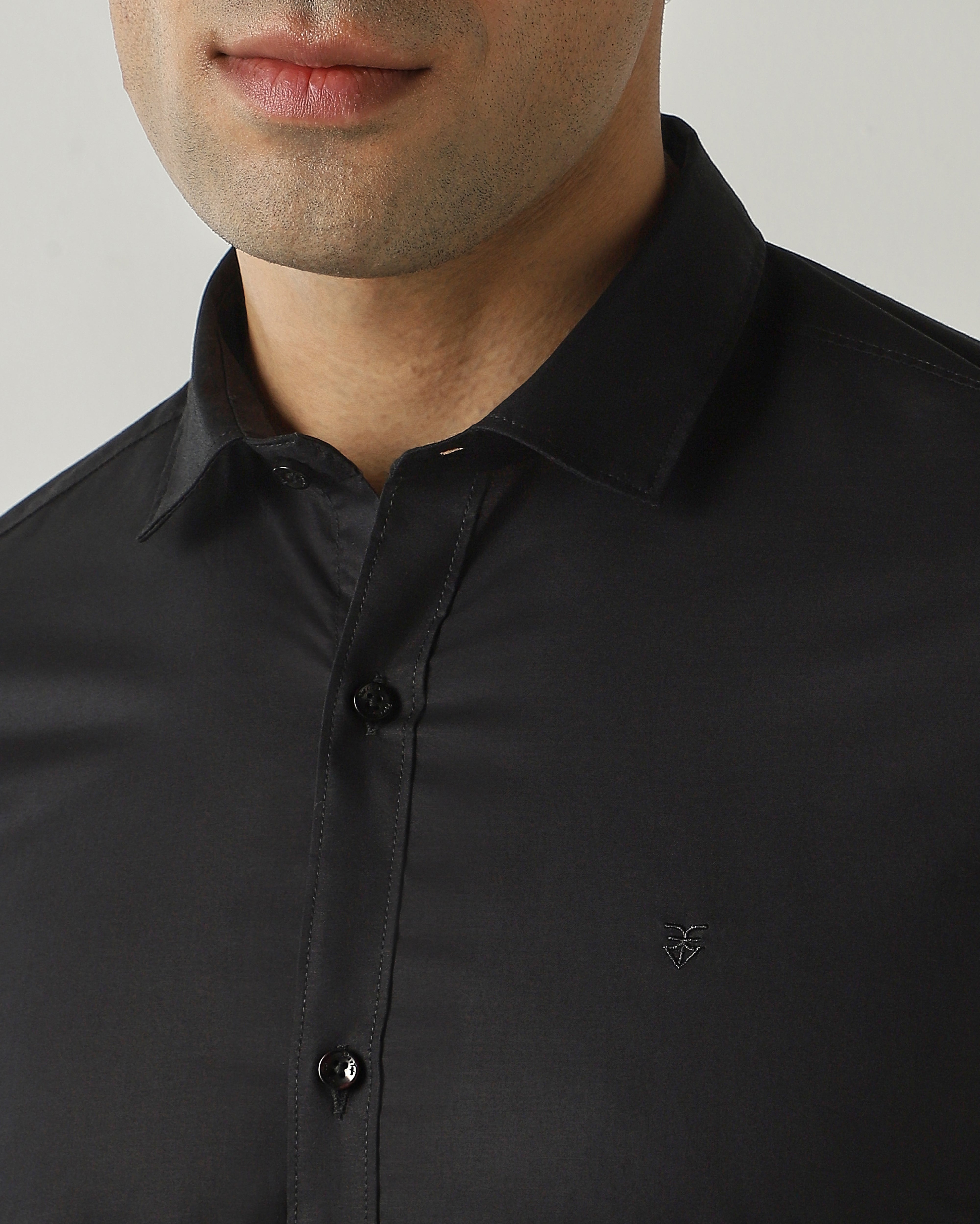 Shirt Black Slim Fit 100% Cotton