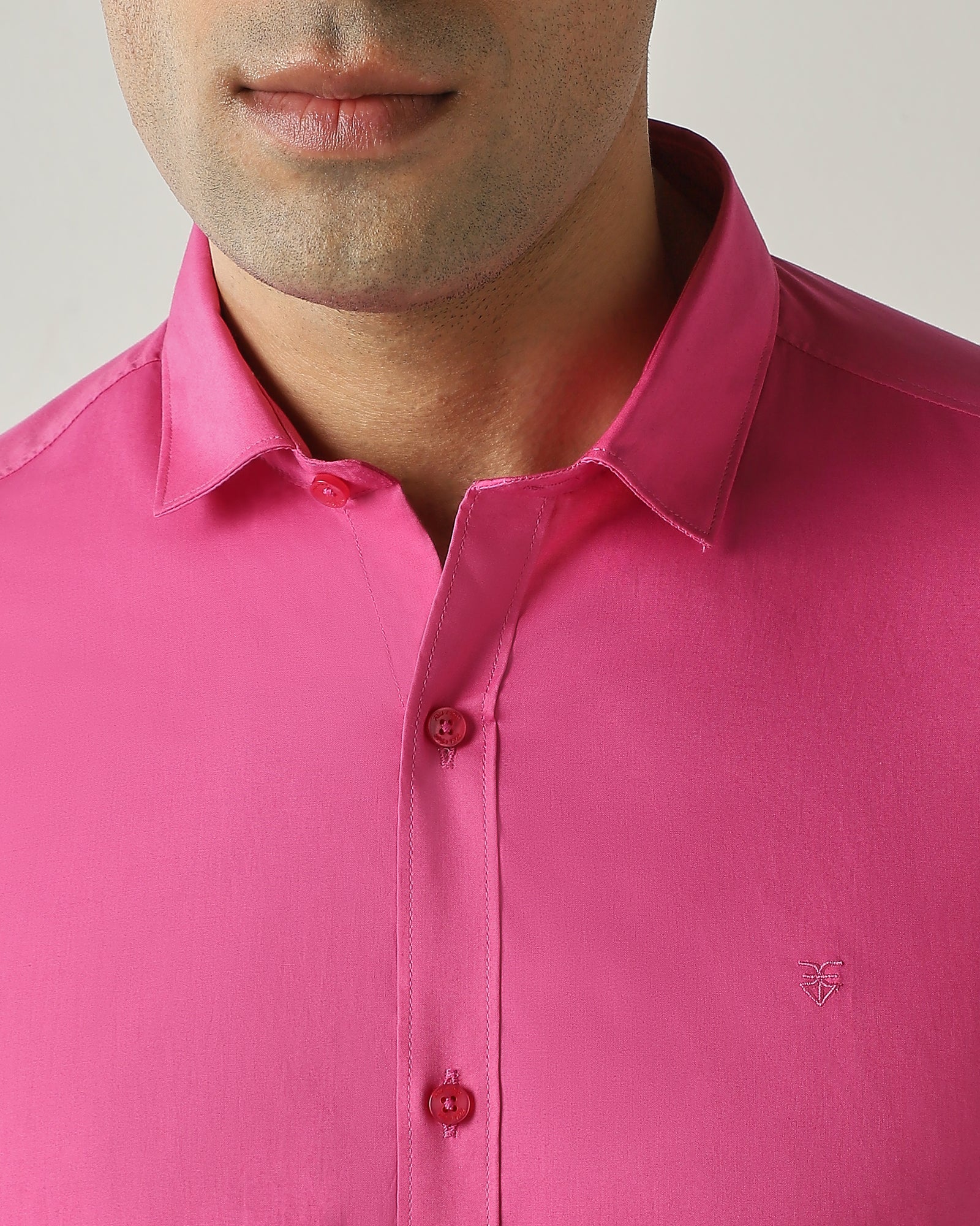 Shirt Majenta Slim Fit 100% Cotton