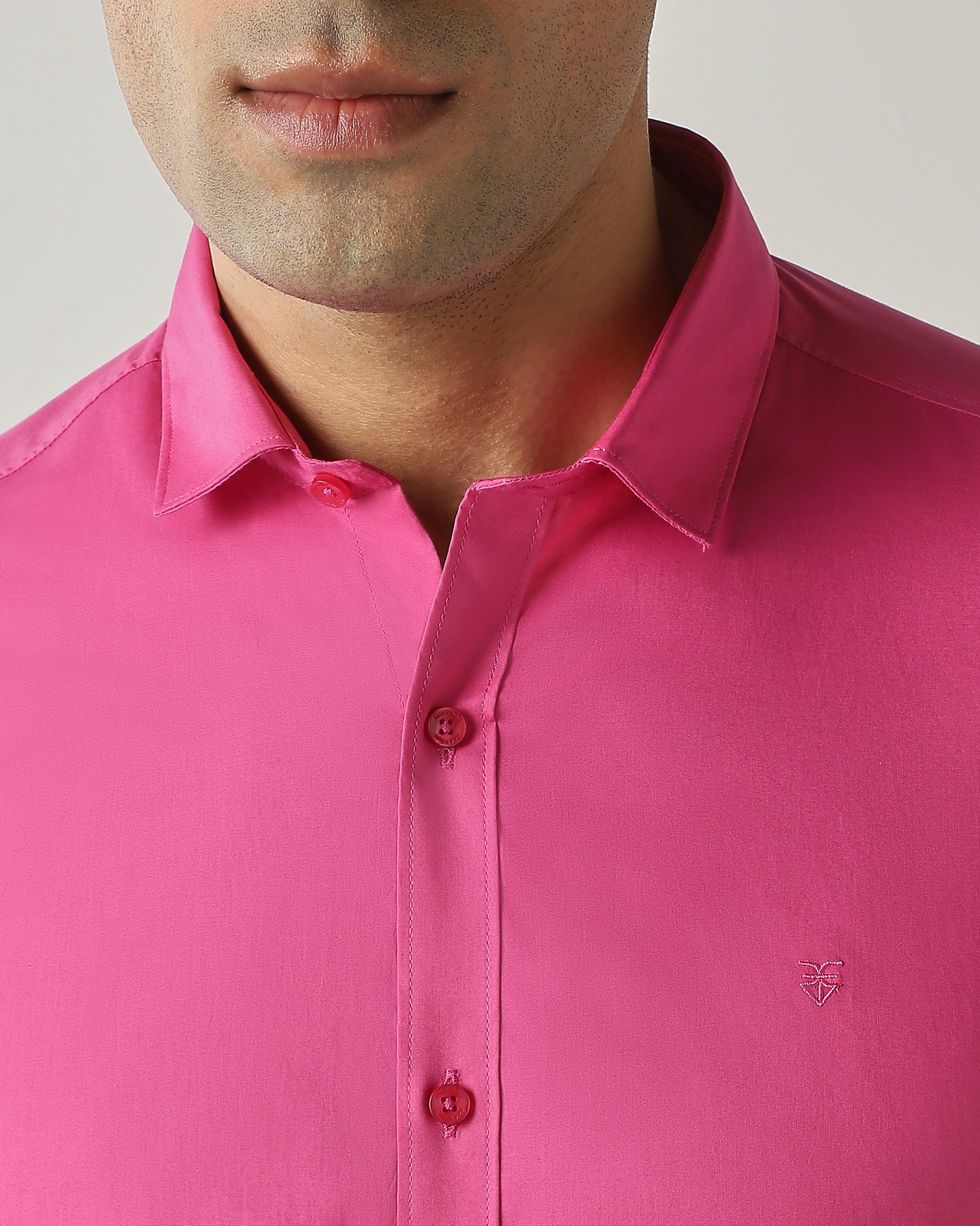 Shirt Majenta Slim Fit 100% Cotton