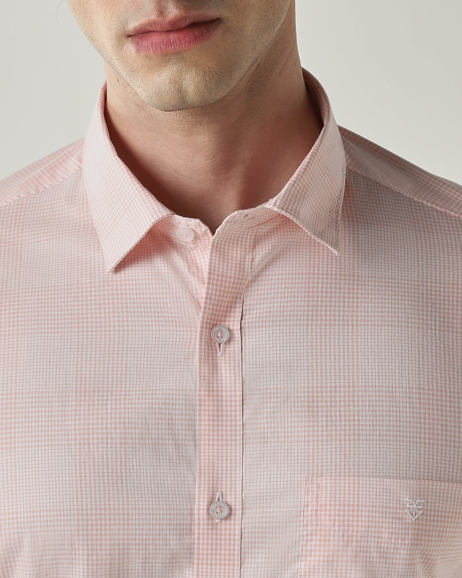 Slim Fit Shirt Orange/White