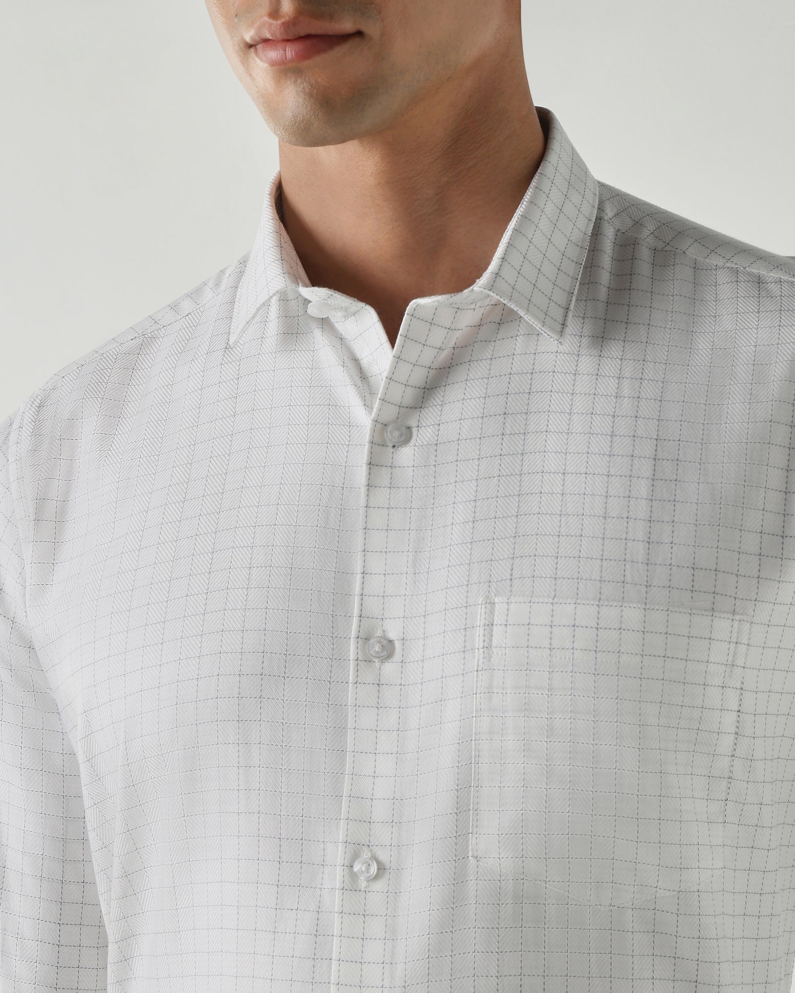 Men Slim Fit Shirts White