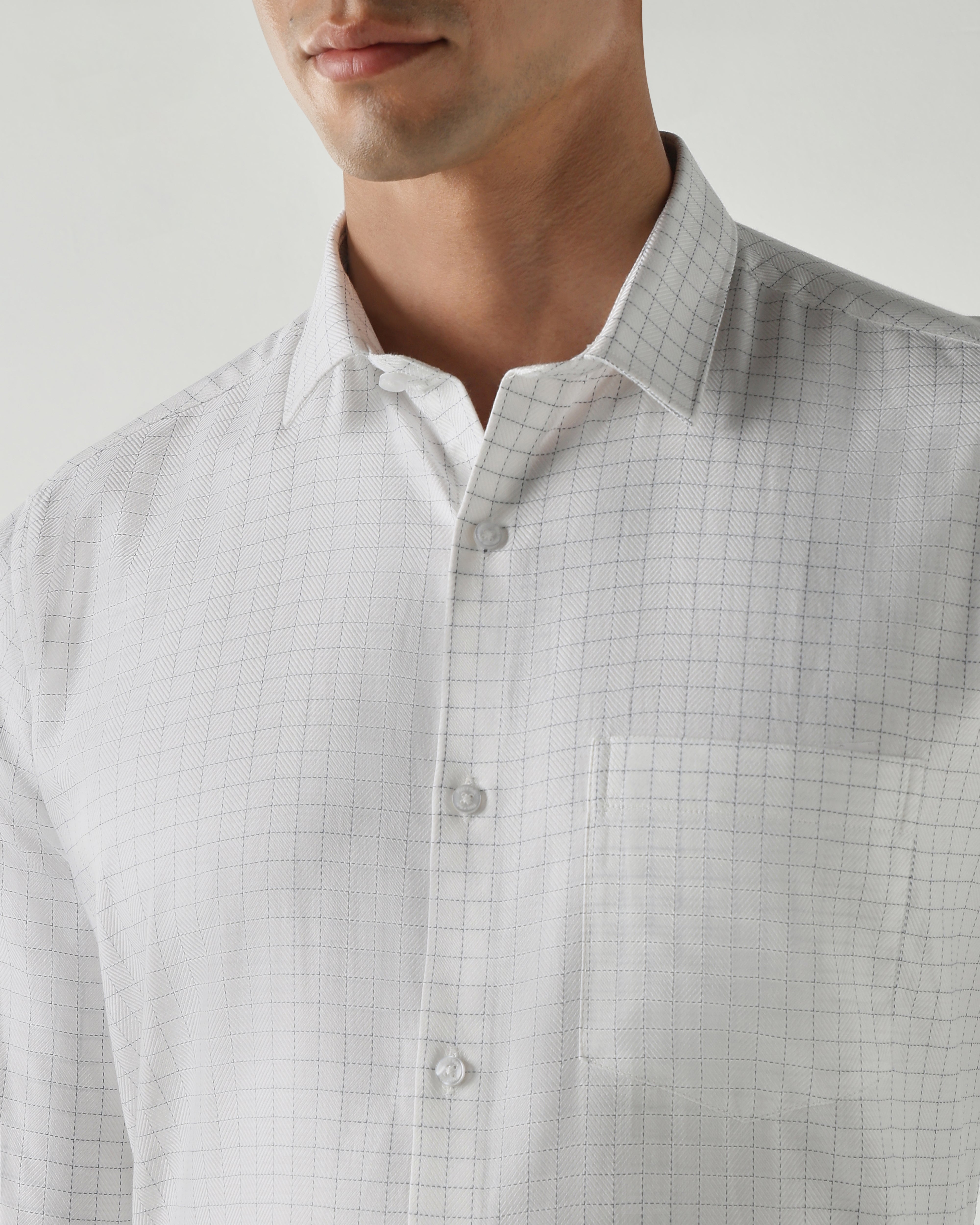 Men Slim Fit Shirts White