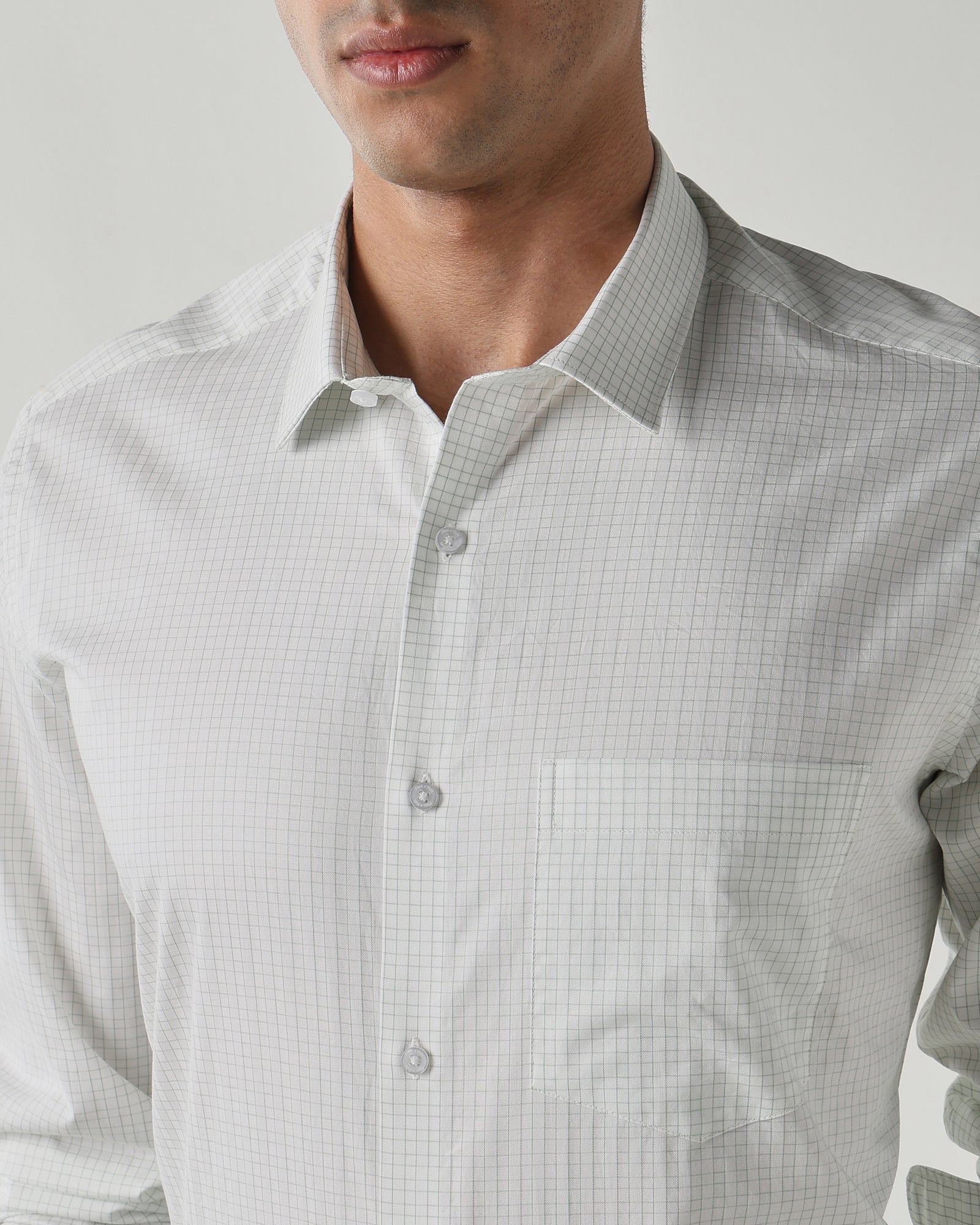 Men Regular Fit Shirt White/Green