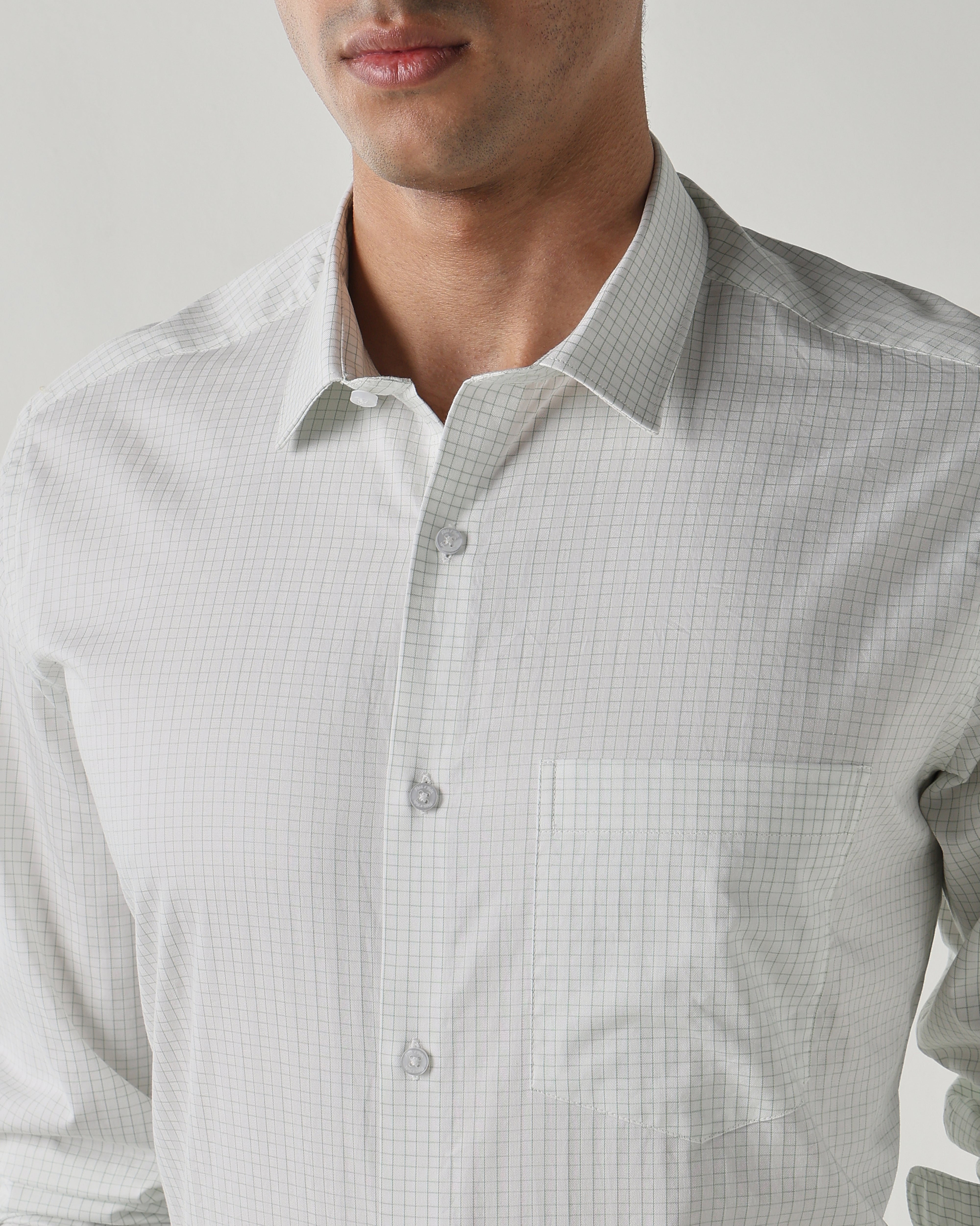 Men Regular Fit Shirt White/Green
