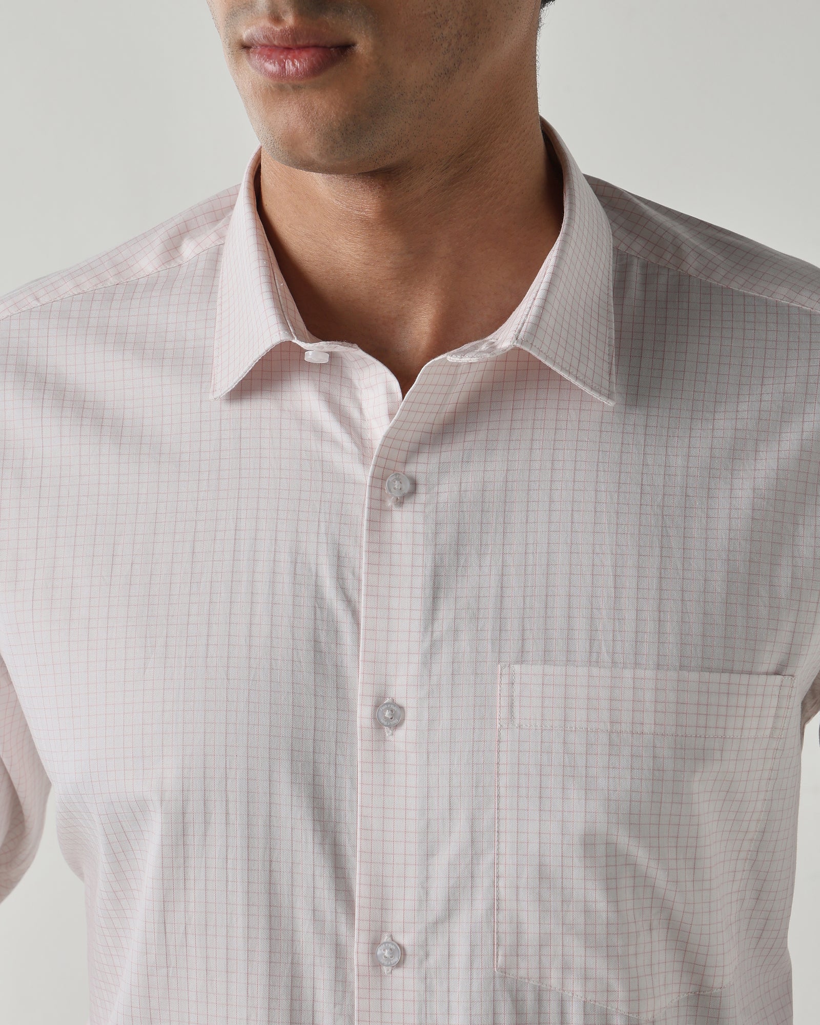 Men Regular Fit Shirt White/Pink