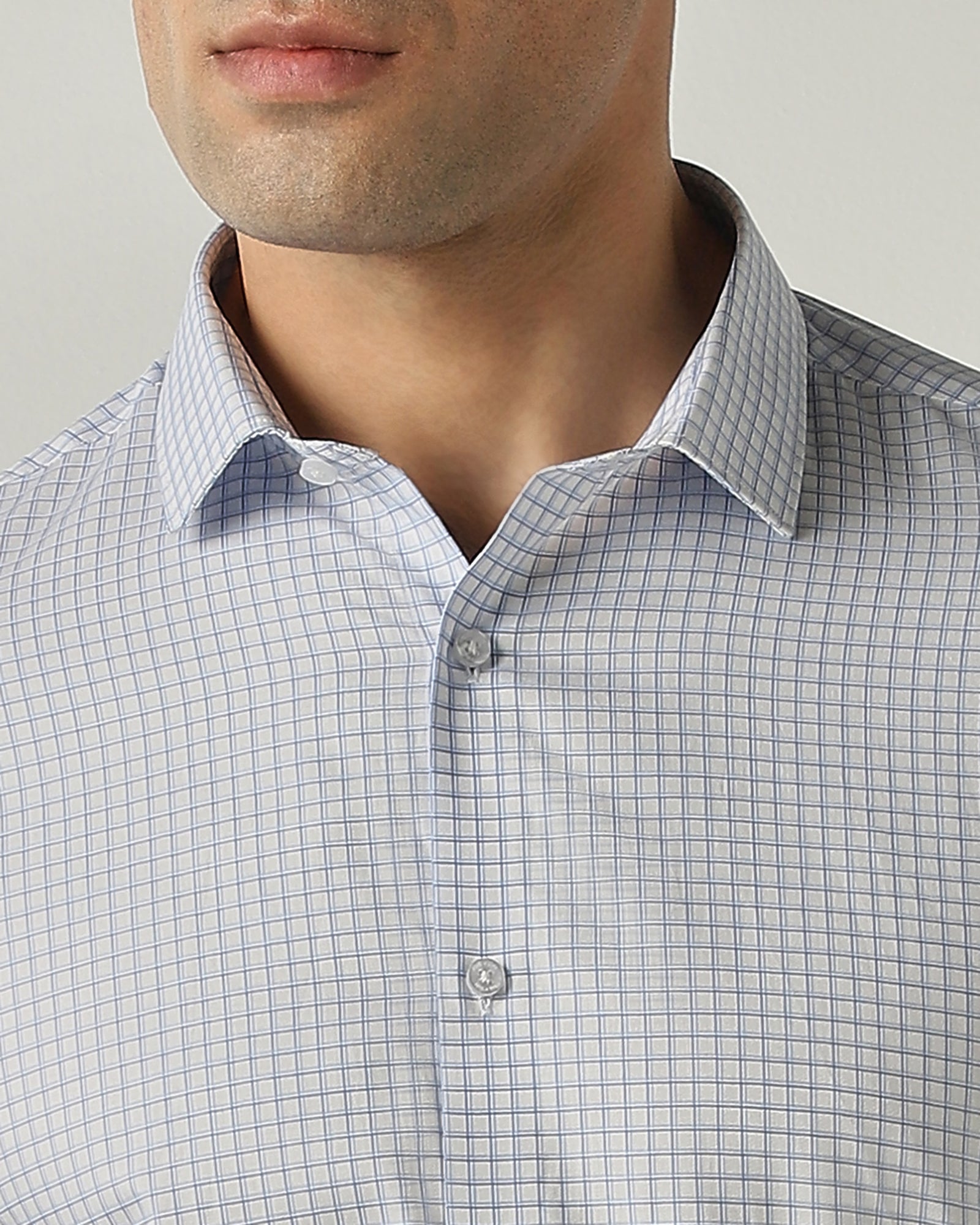 Shirt Blue Slim Fit 100% Cotton